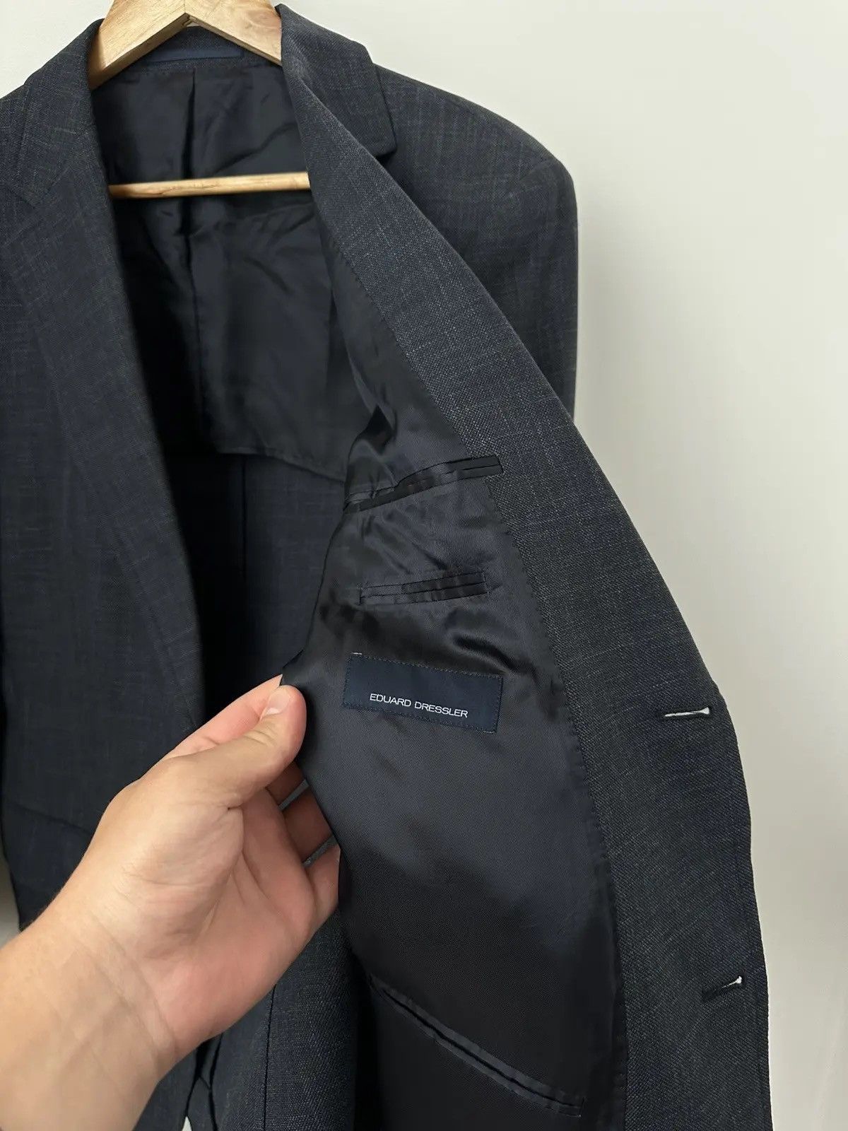 Vision Streetwear Vintage Eduard Dressler Men Blue Wool Blazer Size 42S - 5 Thumbnail