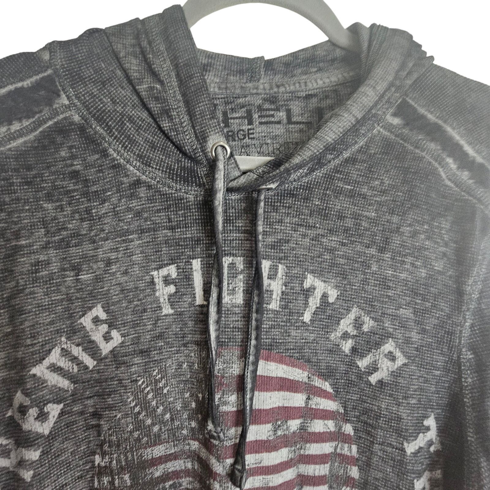 Helix Helix Mens Shirt Skull Hooded Grunge Y2K Exreme Fighter XXL Size US XXL / EU 58 / 5 - 2 Thumbnail