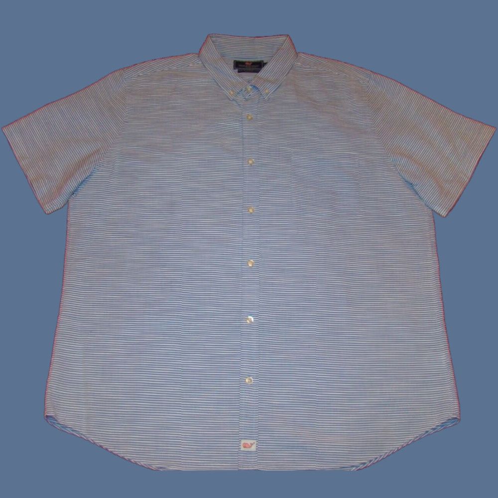 Vineyard Vines Vineyard Vines Murray Shirt Slim Fit Mens XL Short Sleeve Button-Up Shirt in Blue Size US XL / EU 56 / 4 - 1 Thumbnail