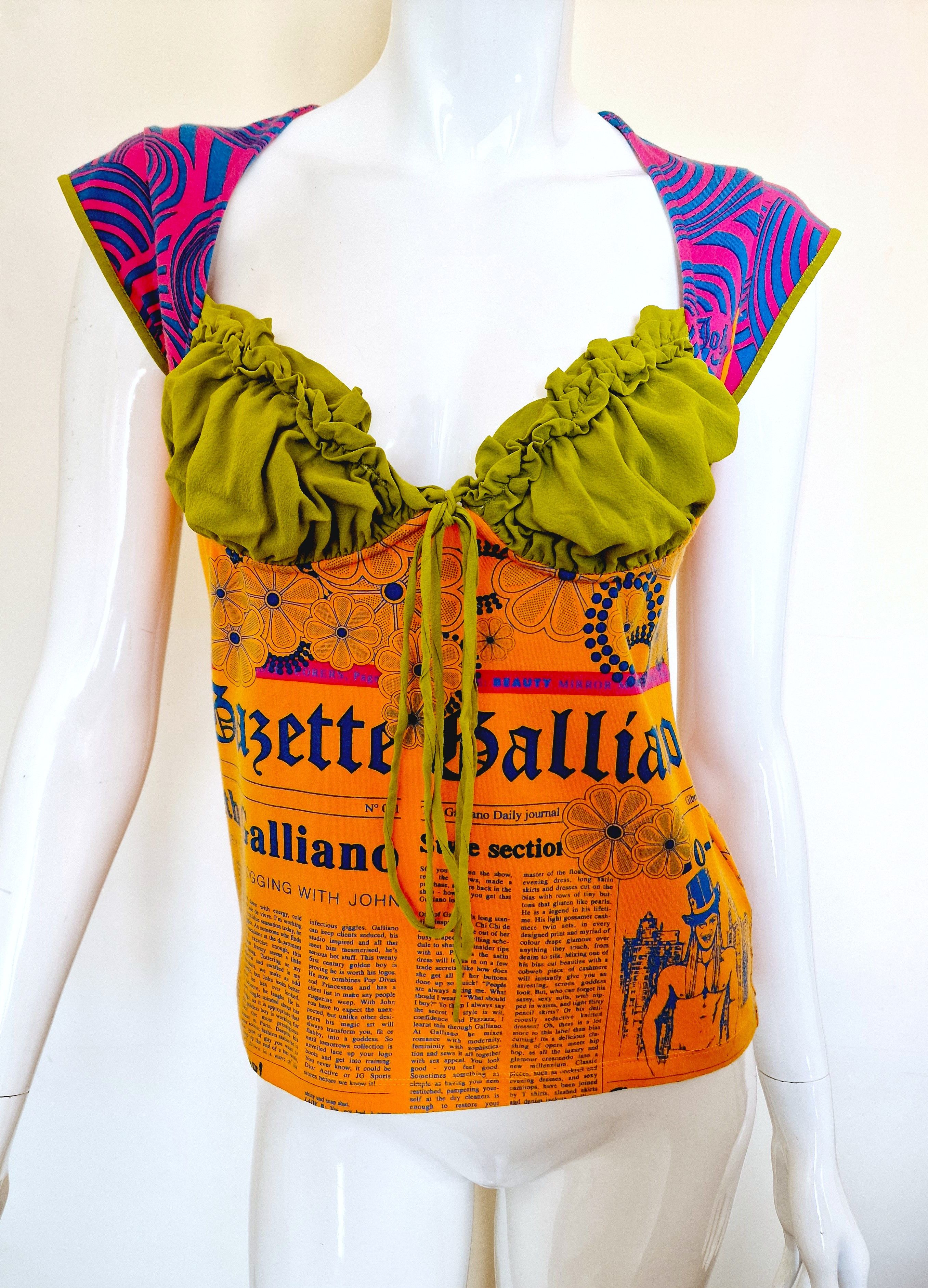 John Galliano John Galliano Silk Gazette Newspaper News Medium Top Tee Size M / US 6-8 / IT 42-44 - 3 Thumbnail
