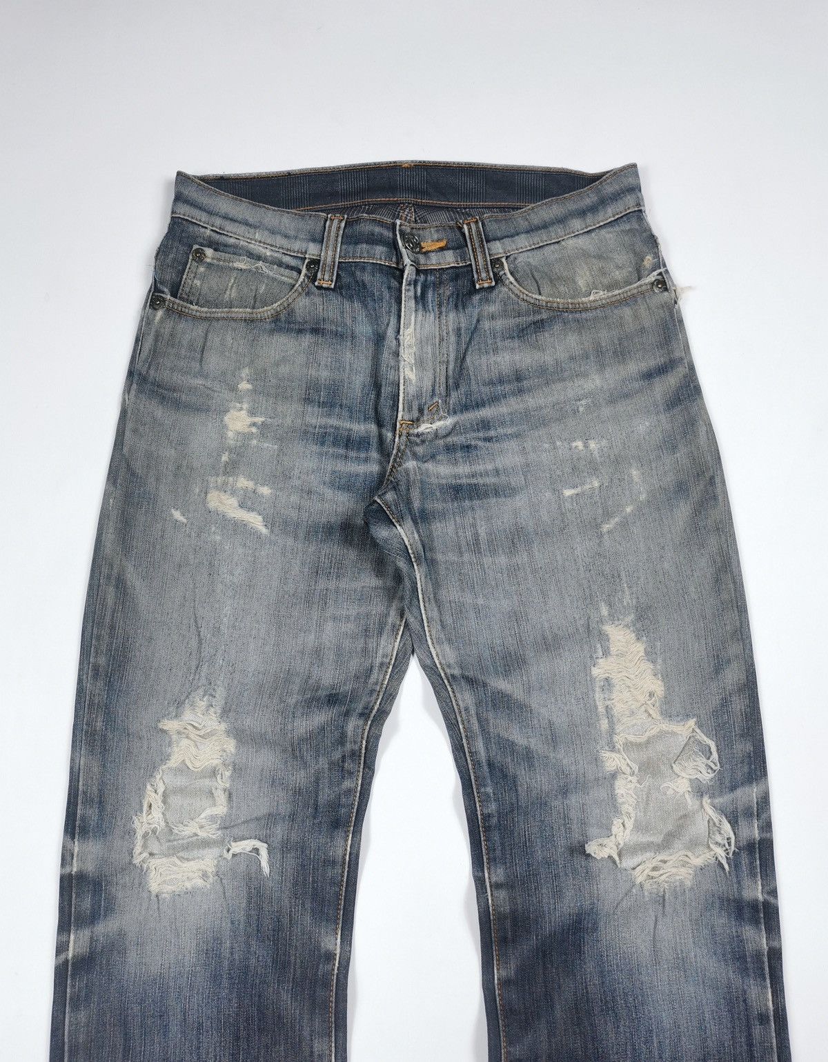 Edwin Thrashed Wild Fire Edwin Distressed Denim Jeans Size US 32 / EU 48 - 1 Thumbnail