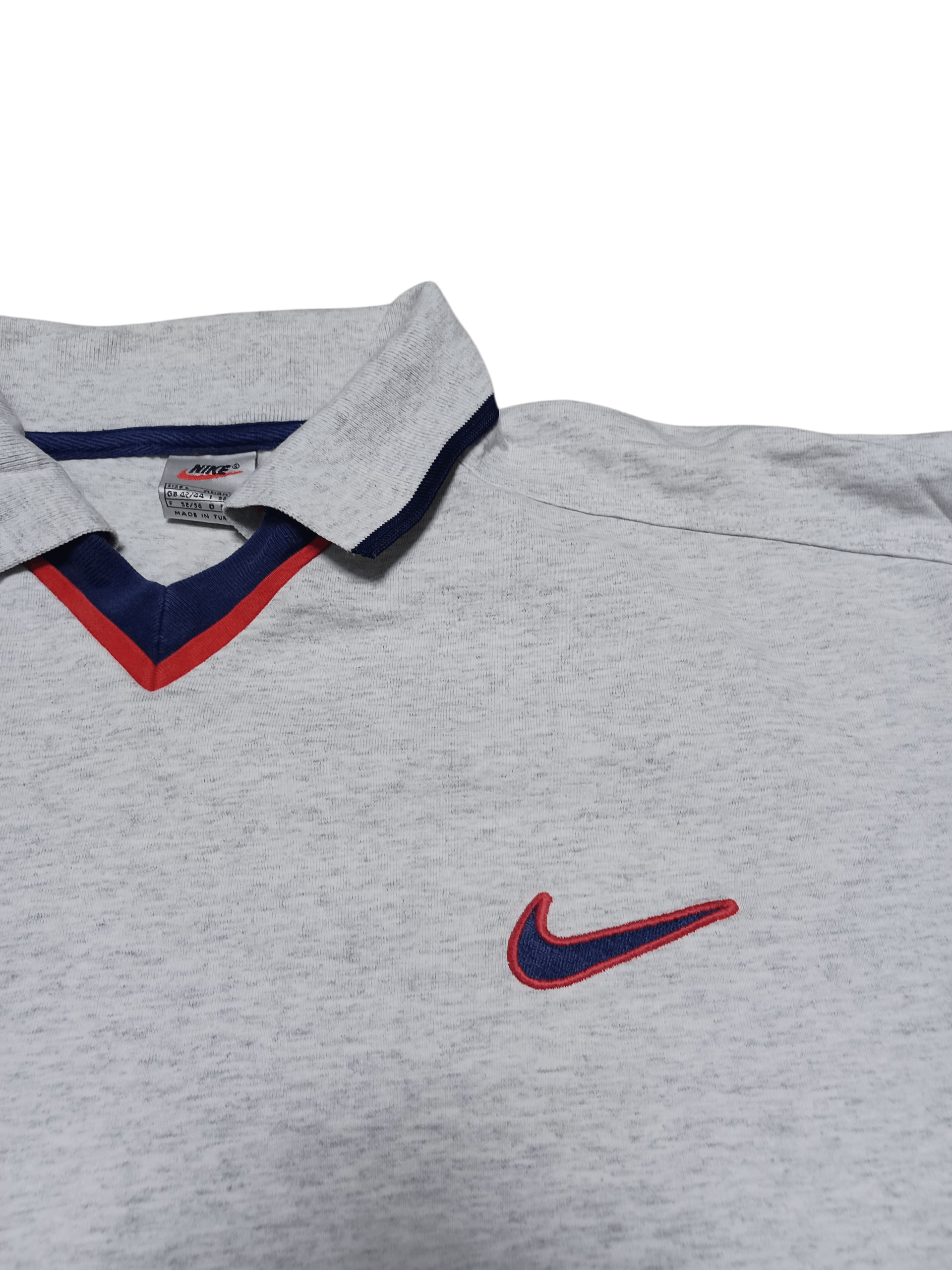 Nike NIKE VINTAGE 90S V-NECK SWOOSH SWEATSHIRT Size US L / EU 52-54 / 3 - 2 Thumbnail
