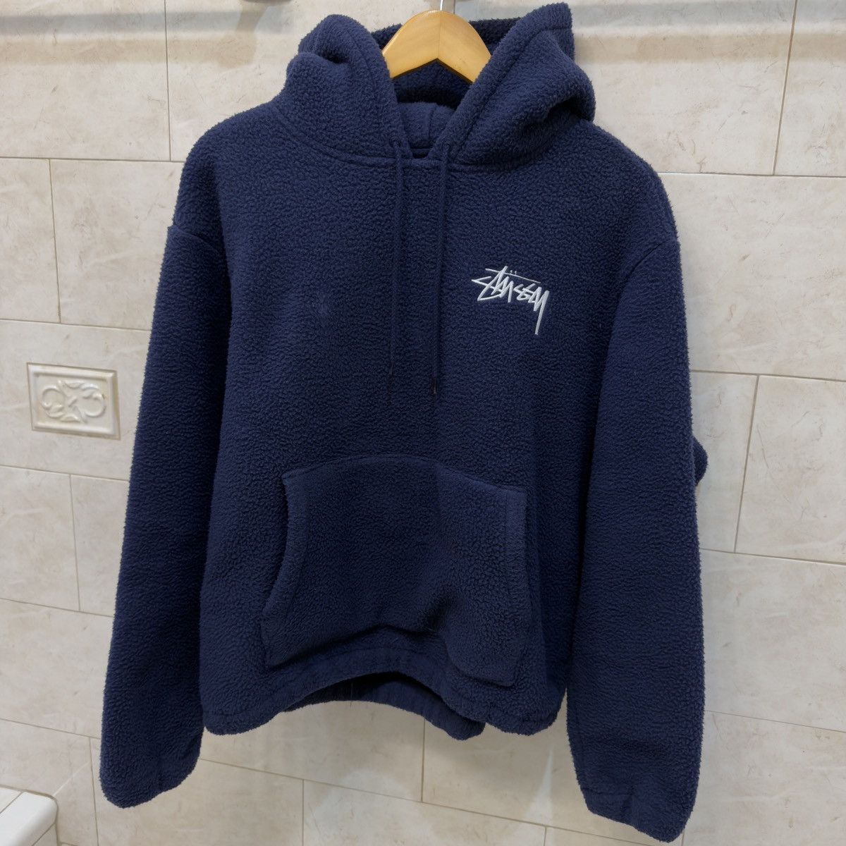 Stussy Stussy workwear fleece open-henley sweater | Grailed