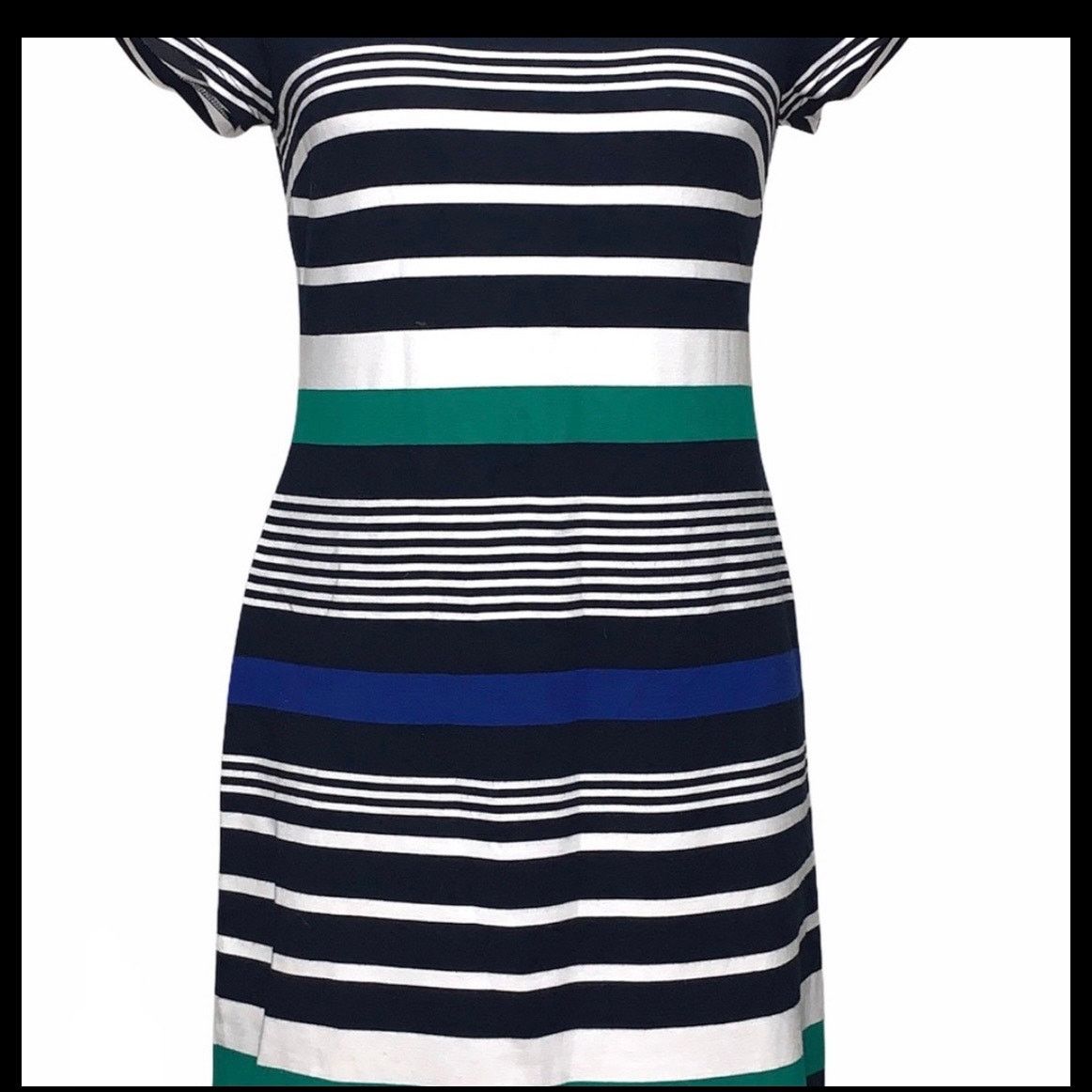 Banana Republic Banana Republic Multi Stripe Ponte Knit Sheath Dress 4 Size S / US 4 / IT 40 - 5 Thumbnail