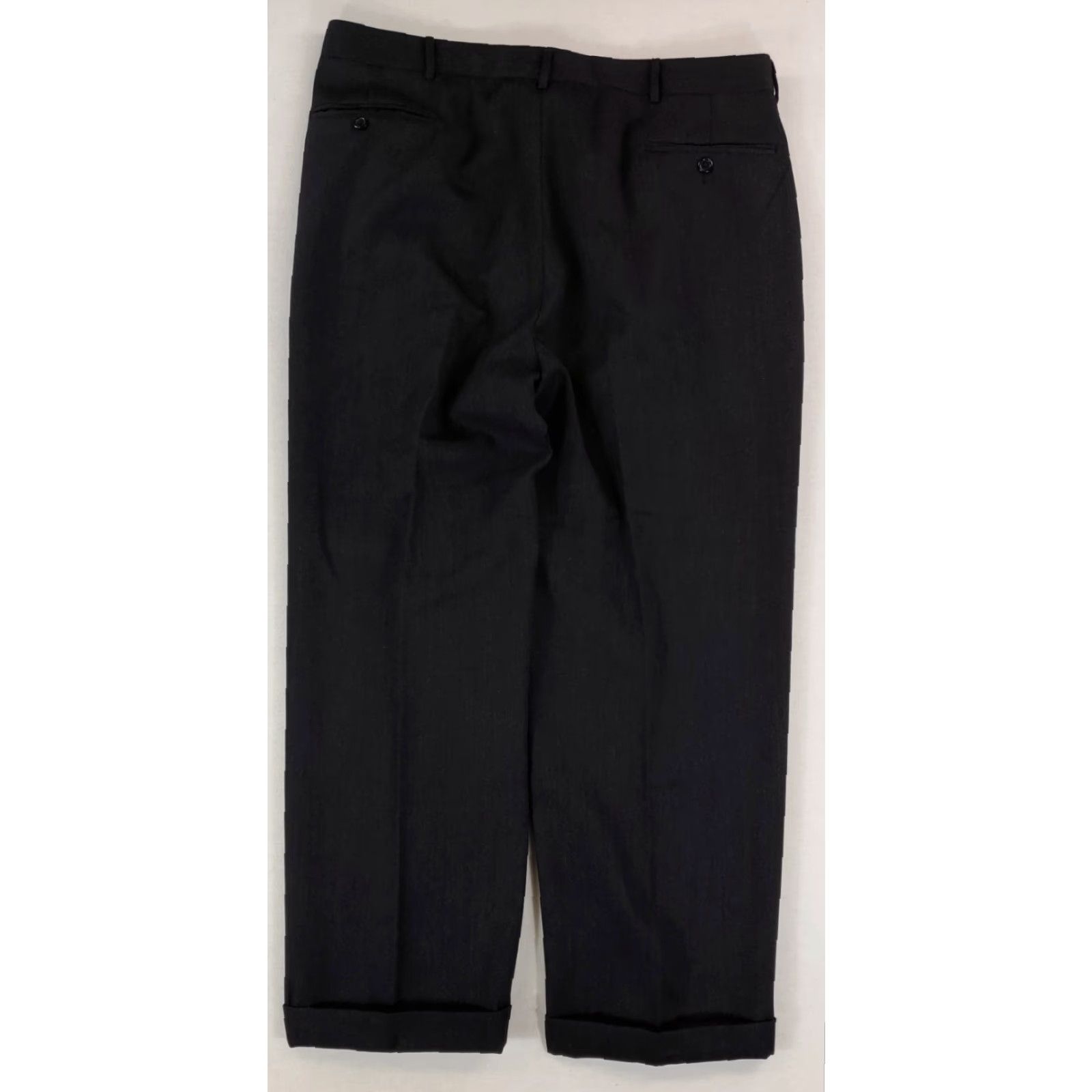 Polo Ralph Lauren VTG Polo Ralph Lauren Wool Black Pants Pleated Mens 40 36x30 Cuffed Dress Pants Italy Black Mens Wool Pants Size US M / EU 48-50 / 2 - 4 Thumbnail