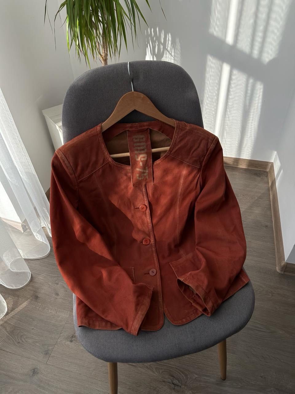 Japanese Brand × Vintage Vintage GMS-75 Red Leather W's Jacket Size S / US 4 / IT 40 - 15 Thumbnail