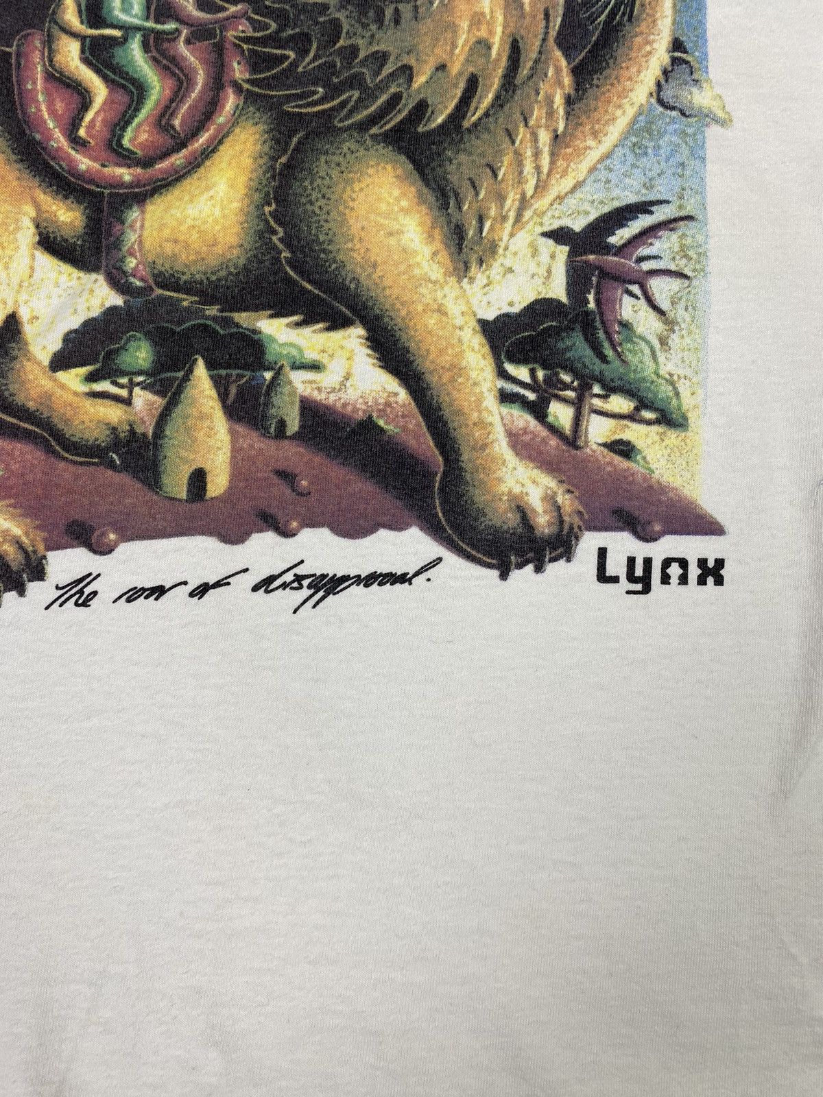 Vintage Rare Lynx “The Roar of Dissprowal” Lion Vintage T-Shirt Size US XXL / EU 58 / 5 - 3 Thumbnail