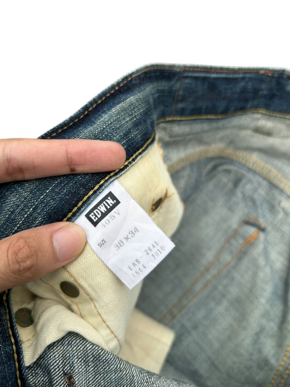 Kapital Vintage Edwin 505V Selvedge Distressed Denim Jeans Size US 40 / EU 56 - 11 Thumbnail