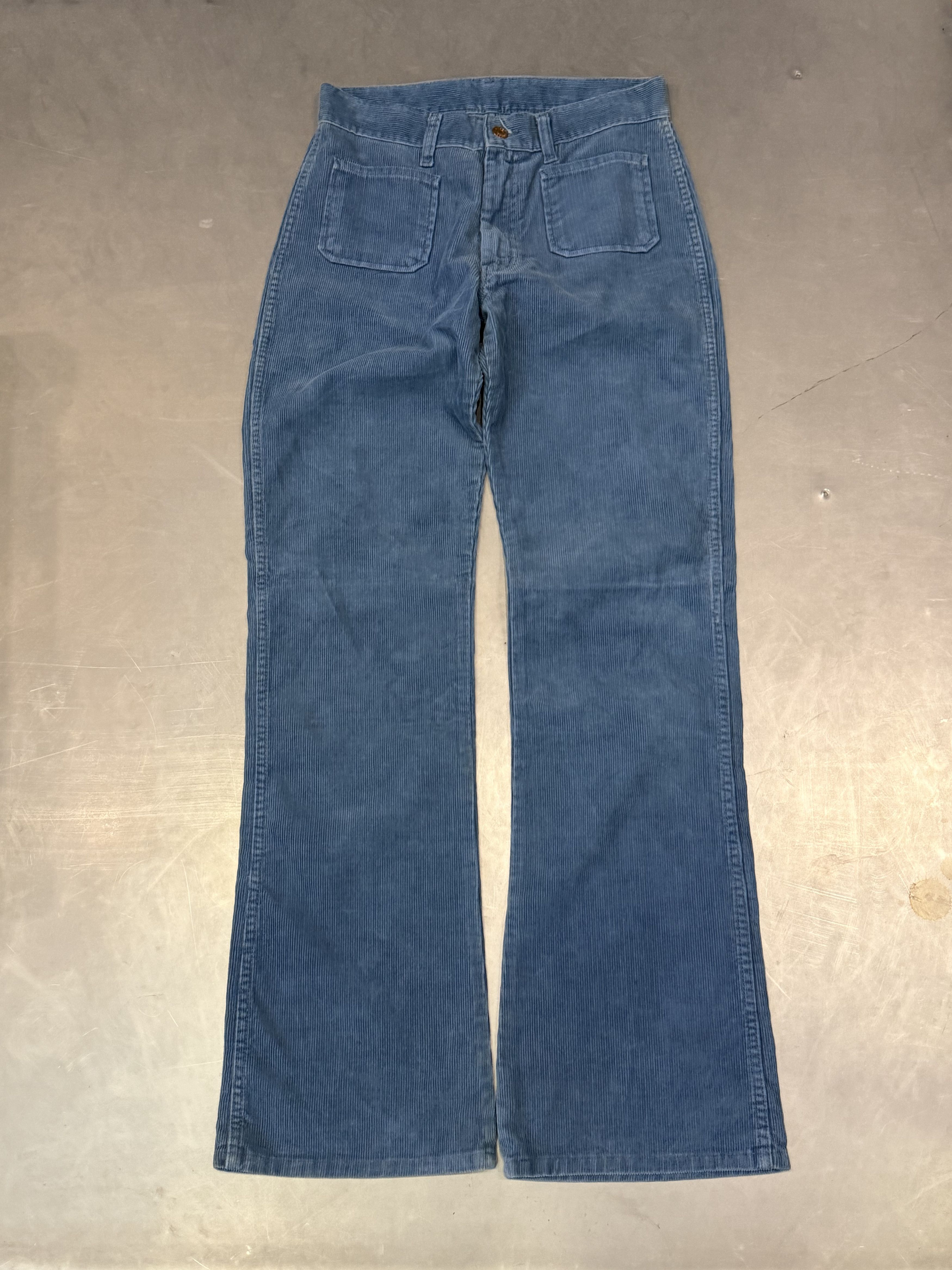 Diesel Vintage 90s Diesel blue flared bootcut corduroy pants Size 28" / US 6 / IT 42 - 1 Thumbnail
