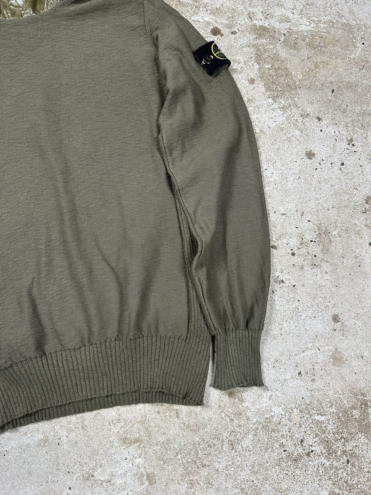Massimo Osti × Stone Island Stone Island Nylon Hooded Knit Sweater Khaki Size US S / EU 44-46 / 1 - 3 Thumbnail