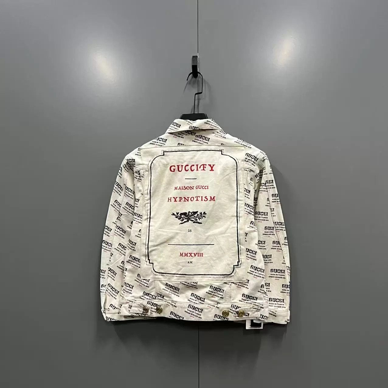 Gucci Gucci All-over Logo Denim Jacket Size US XXS / EU 40 - 2 Thumbnail
