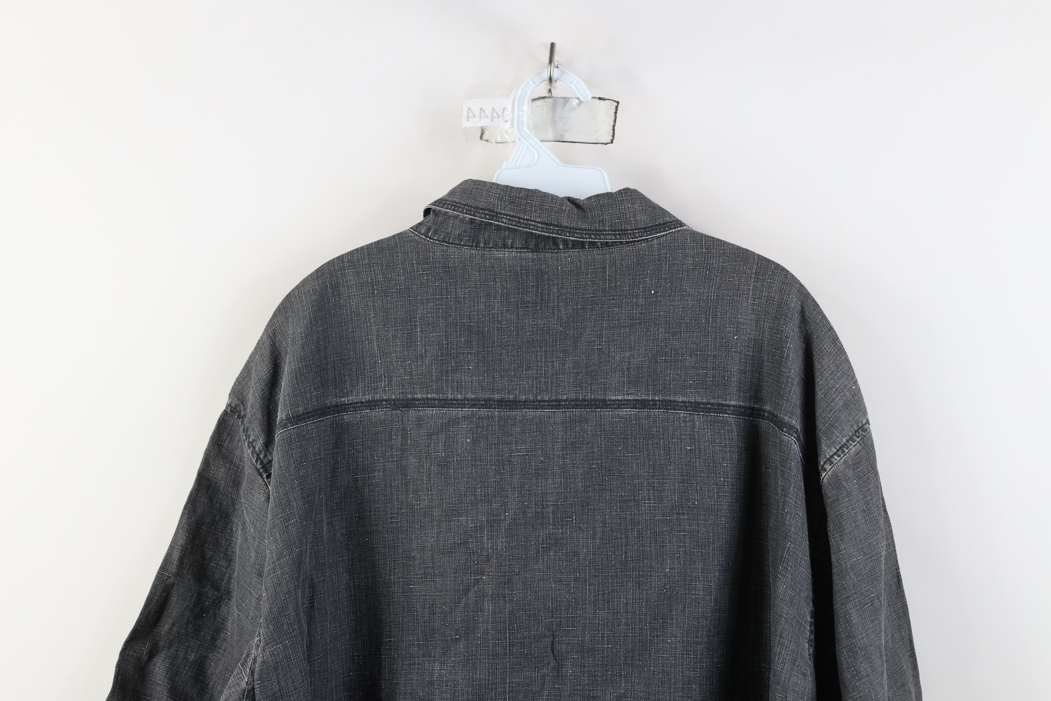 Pelle Pelle Vintage 90s Y2K Pelle Pelle Chambray Linen Button Shirt Size US XXL / EU 58 / 5 - 15 Thumbnail