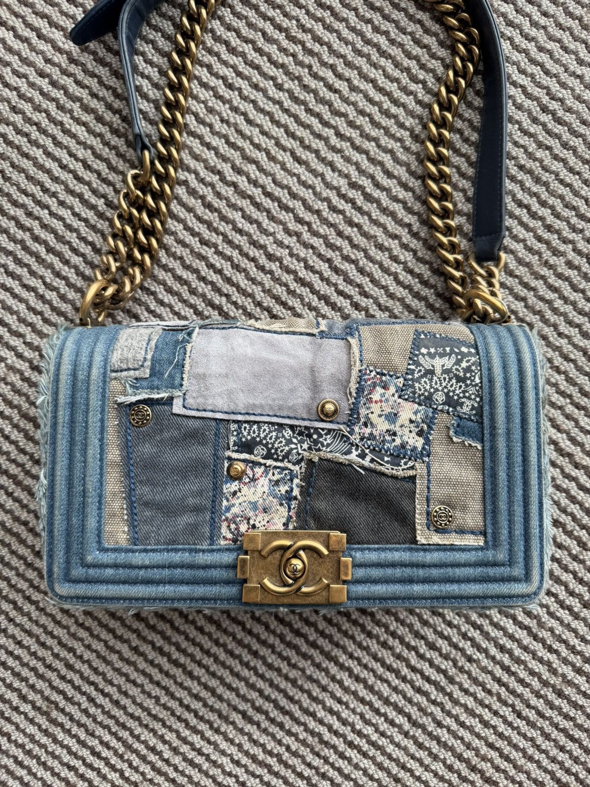Chanel Chanel 2013 Paris Dallas denim patchwork Boy bag Size ONE SIZE - 3 Thumbnail