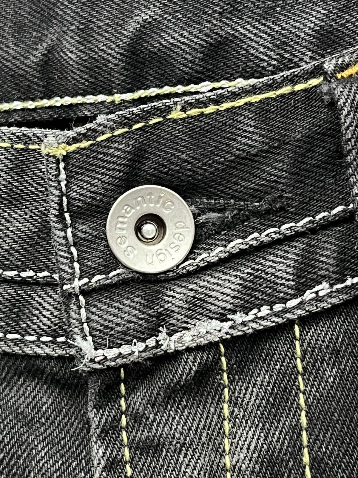 🔥💥SEMANTIC DESIGN BLOW💥 Whiskers Retro Punk FLARE Denim💥