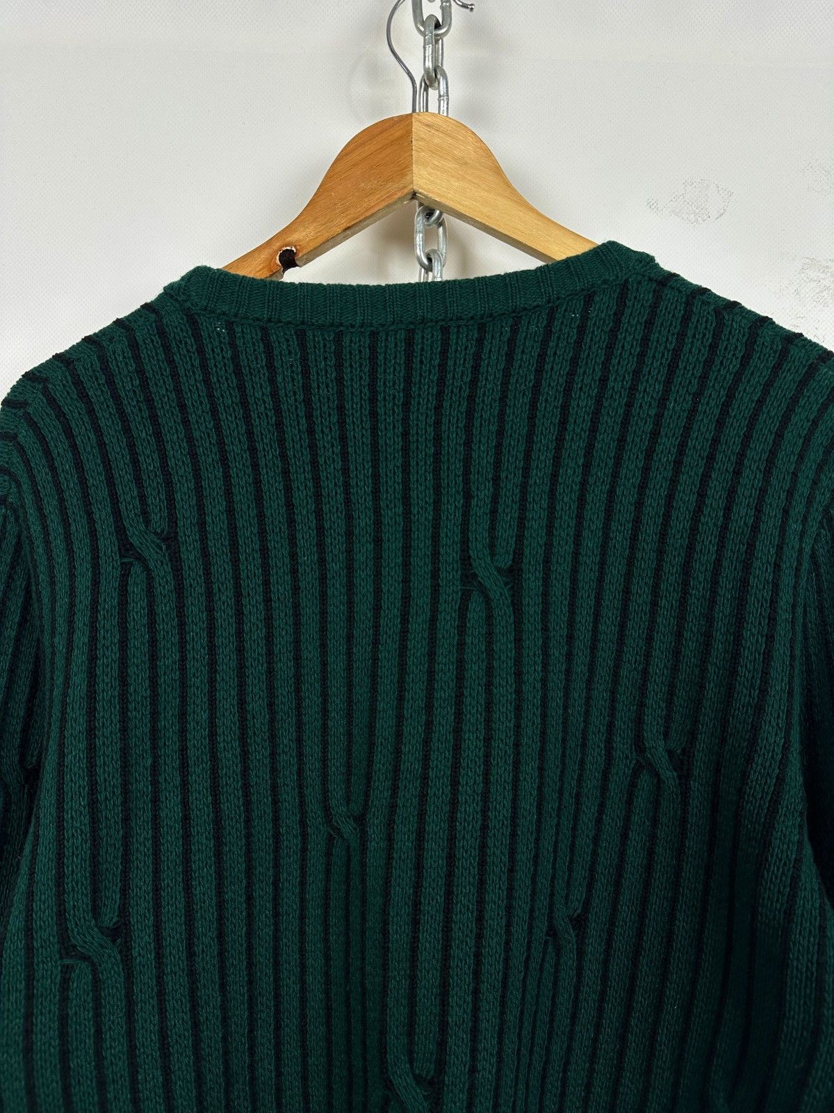 Off-White Off White Green Wool Cable Knit Sweater Size US XL / EU 56 / 4 - 15 Thumbnail