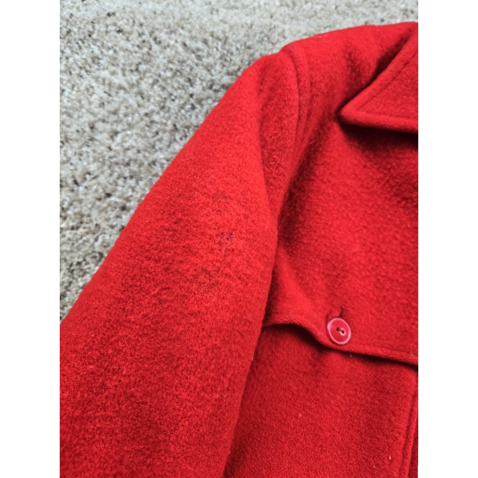 Vintage VINTAGE Windward Jacket Mens 40 Red Wool Full Zip Bomber Jacket Decade 60s Size US XXS / EU 40 - 5 Thumbnail