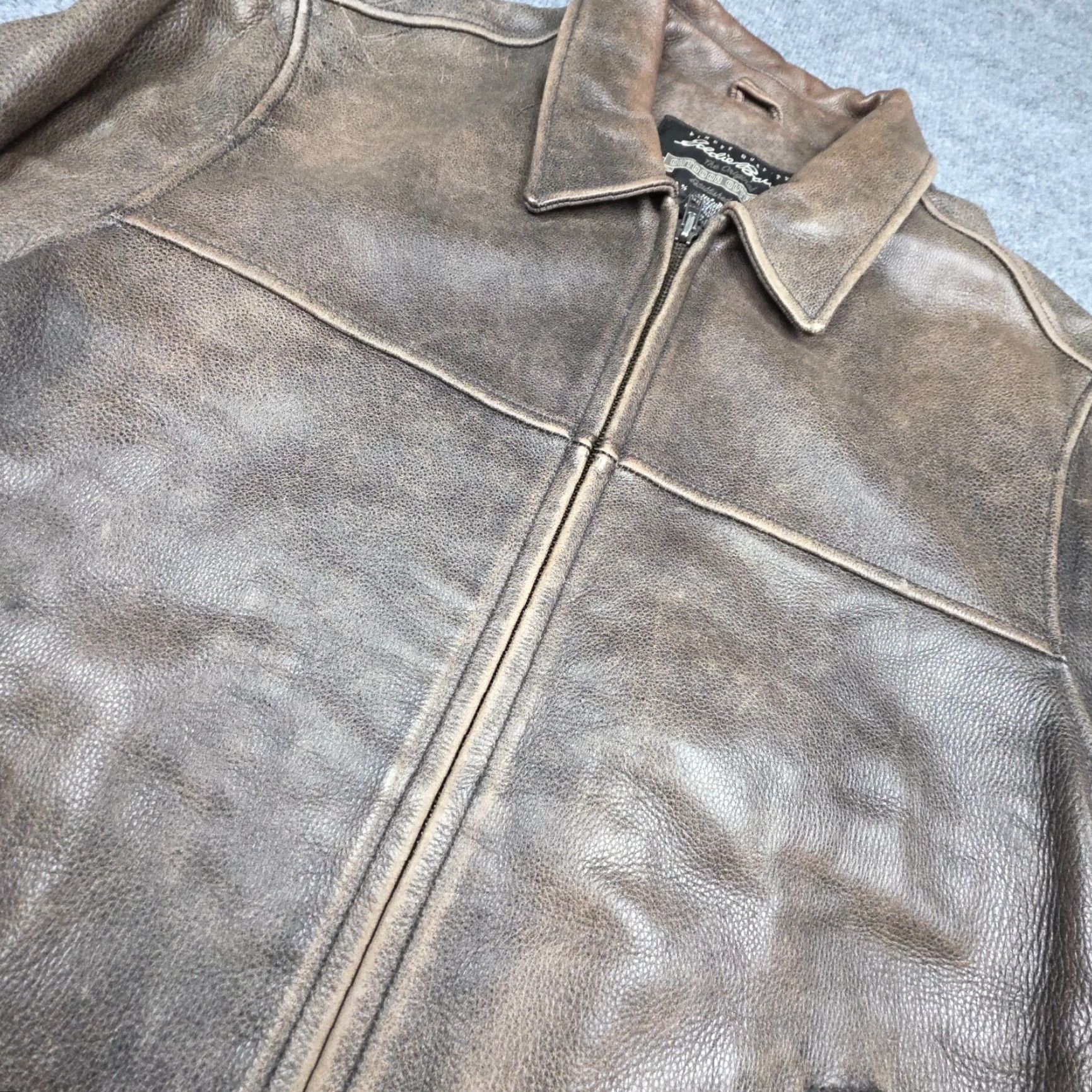 Eddie Bauer VINTAGE Eddie Bauer Leather Bomber Jacket Men's Large Brown Patina Butter Soft Size US L / EU 52-54 / 3 - 2 Thumbnail