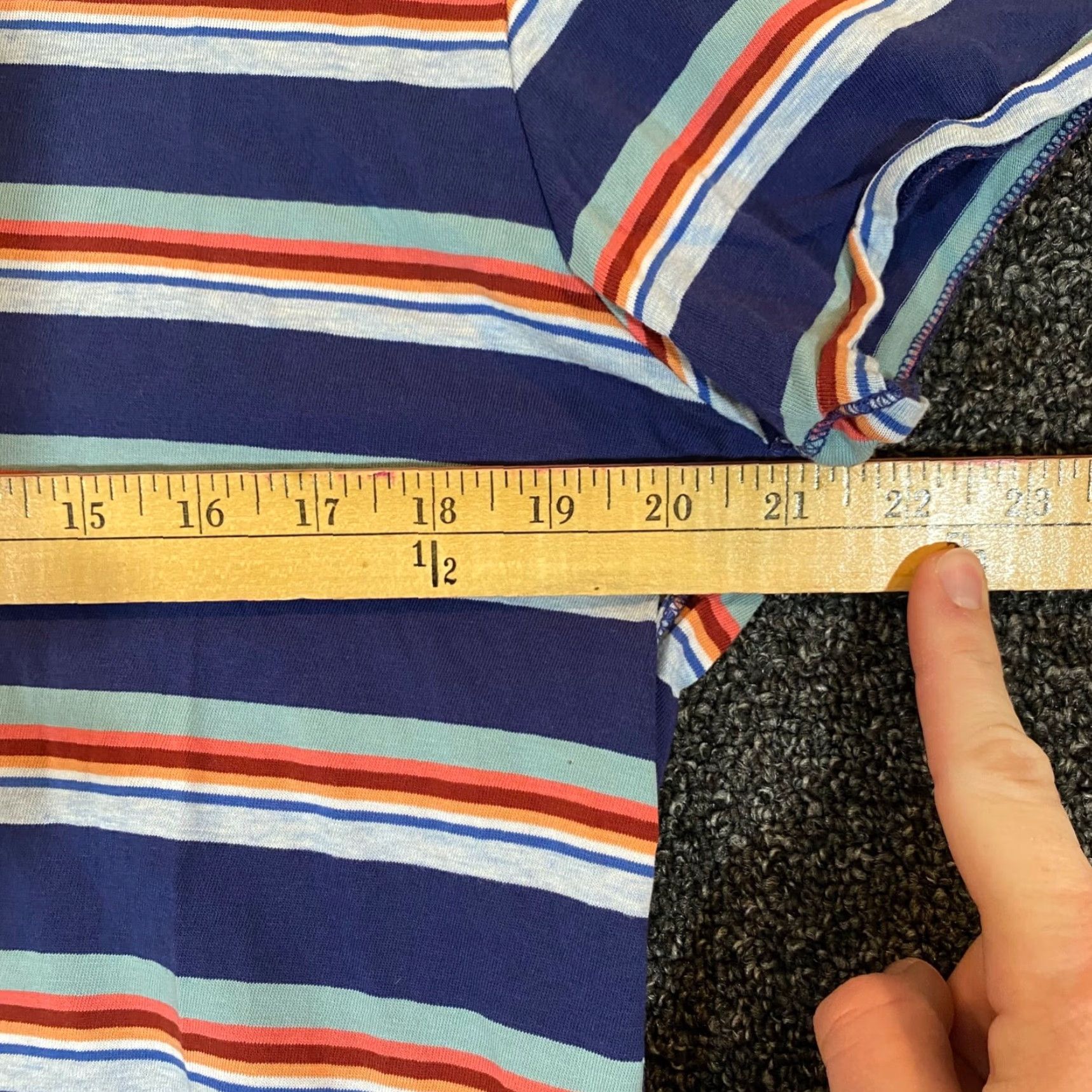 Scotch & Soda Scotch and Soda Shirt Womens Large Blue Multicolor Stripe V-Neck Casual Shirt Women Large Blue Multicolor Stripe V-Neck Casual Size L / US 10 / IT 46 - 4 Thumbnail