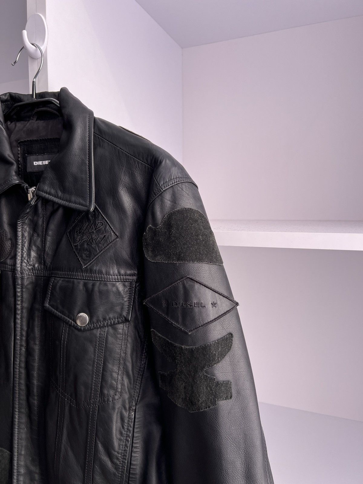 Designer × Diesel × Vintage Vintage Diesel Black Leather Jacket Wild Spirit Biker Size US L / EU 52-54 / 3 - 7 Thumbnail