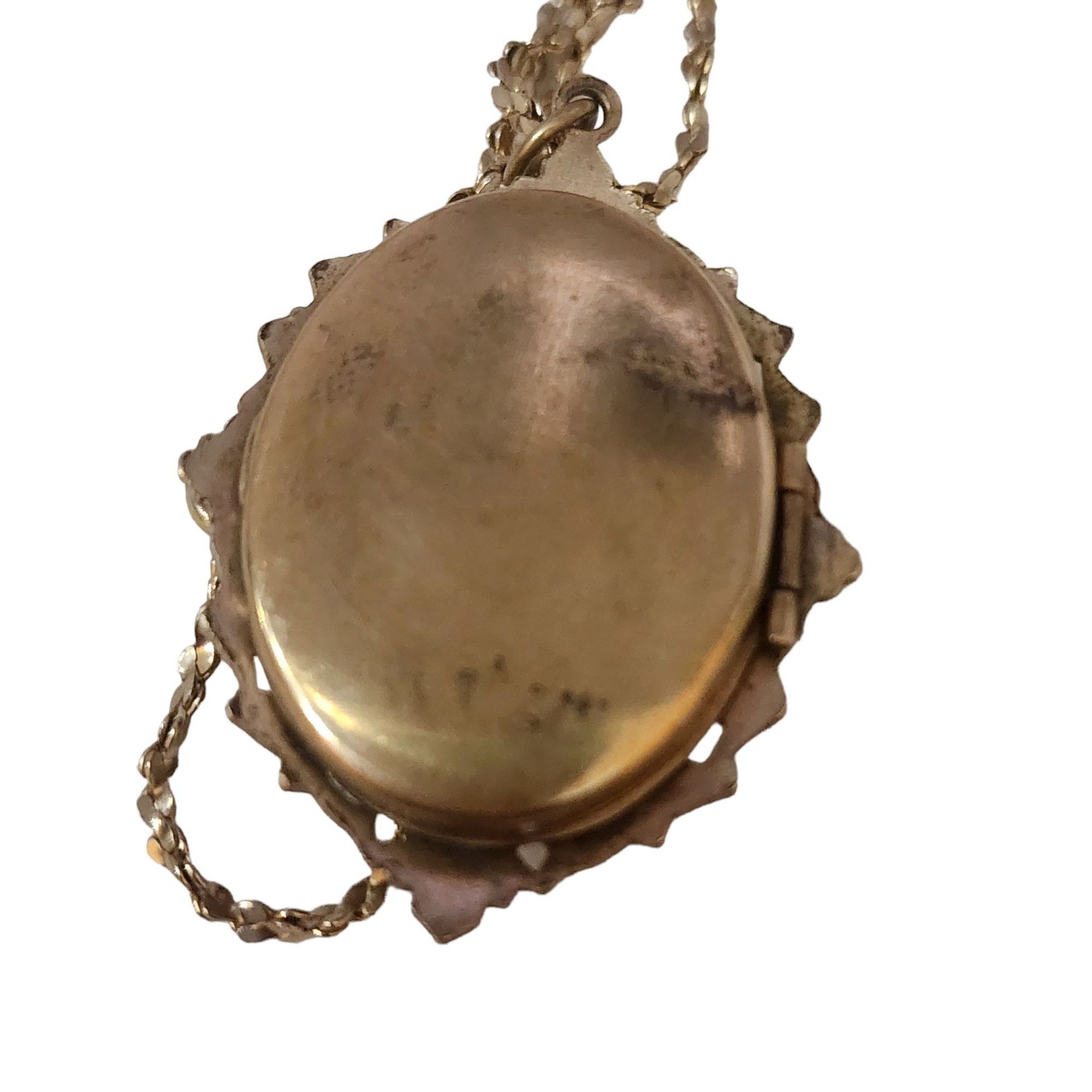 Vintage Fabulous Gold Filled & Faceted Glass Locket Necklace Size ONE SIZE - 5 Thumbnail