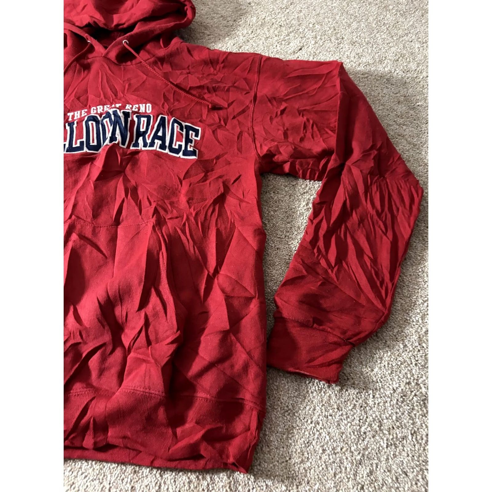 Champion VINTAGE Champion Hoodie Mens M Red The Great Reno Balloon Race Pullover Sweatshirt Size US M / EU 48-50 / 2 - 3 Thumbnail
