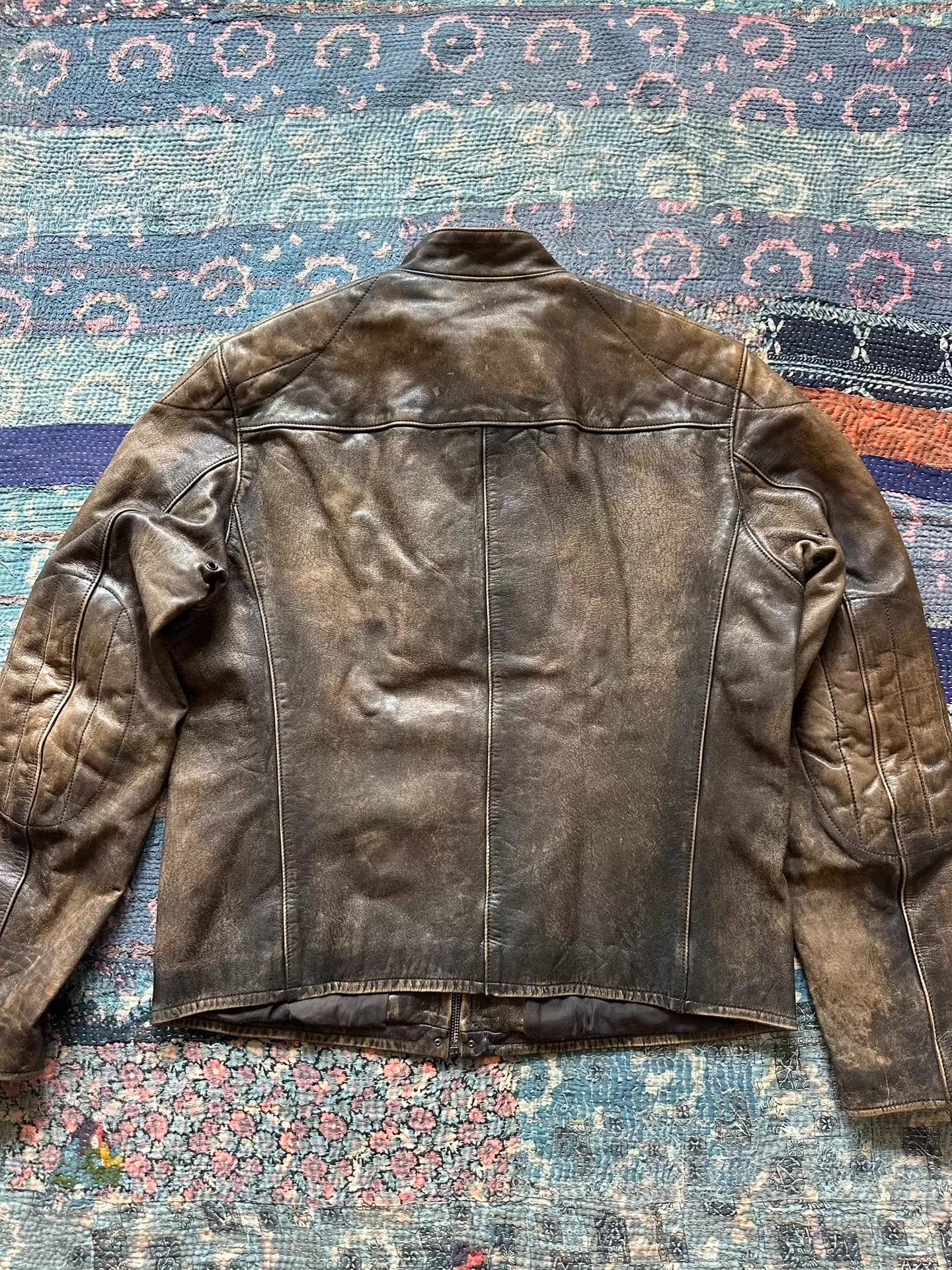 Polo Ralph Lauren Polo Ralph Lauren RRL Distressed Leather Biker Jkt Size US M / EU 48-50 / 2 - 2 Thumbnail