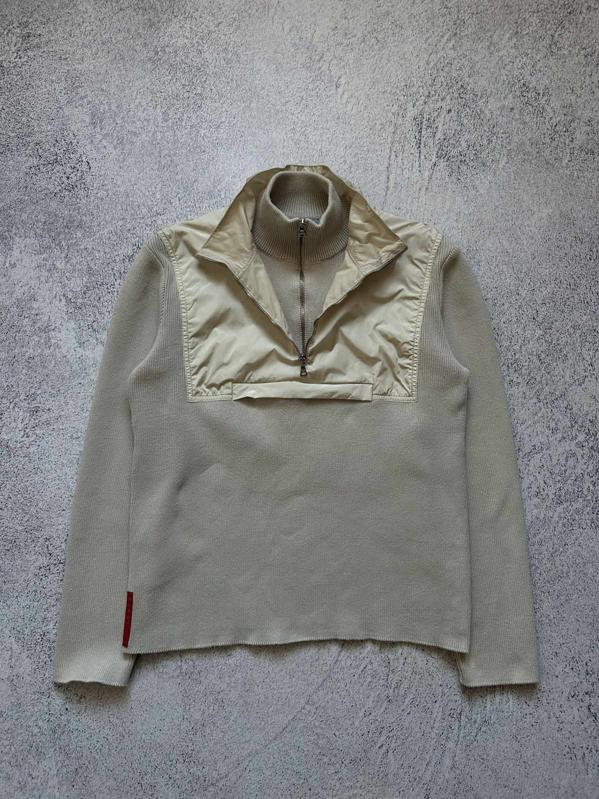 Prada Archive F/W 99 Prada Sport 1/4 Double Zip Red Tab Sweater Size US M / EU 48-50 / 2 - 1 Thumbnail