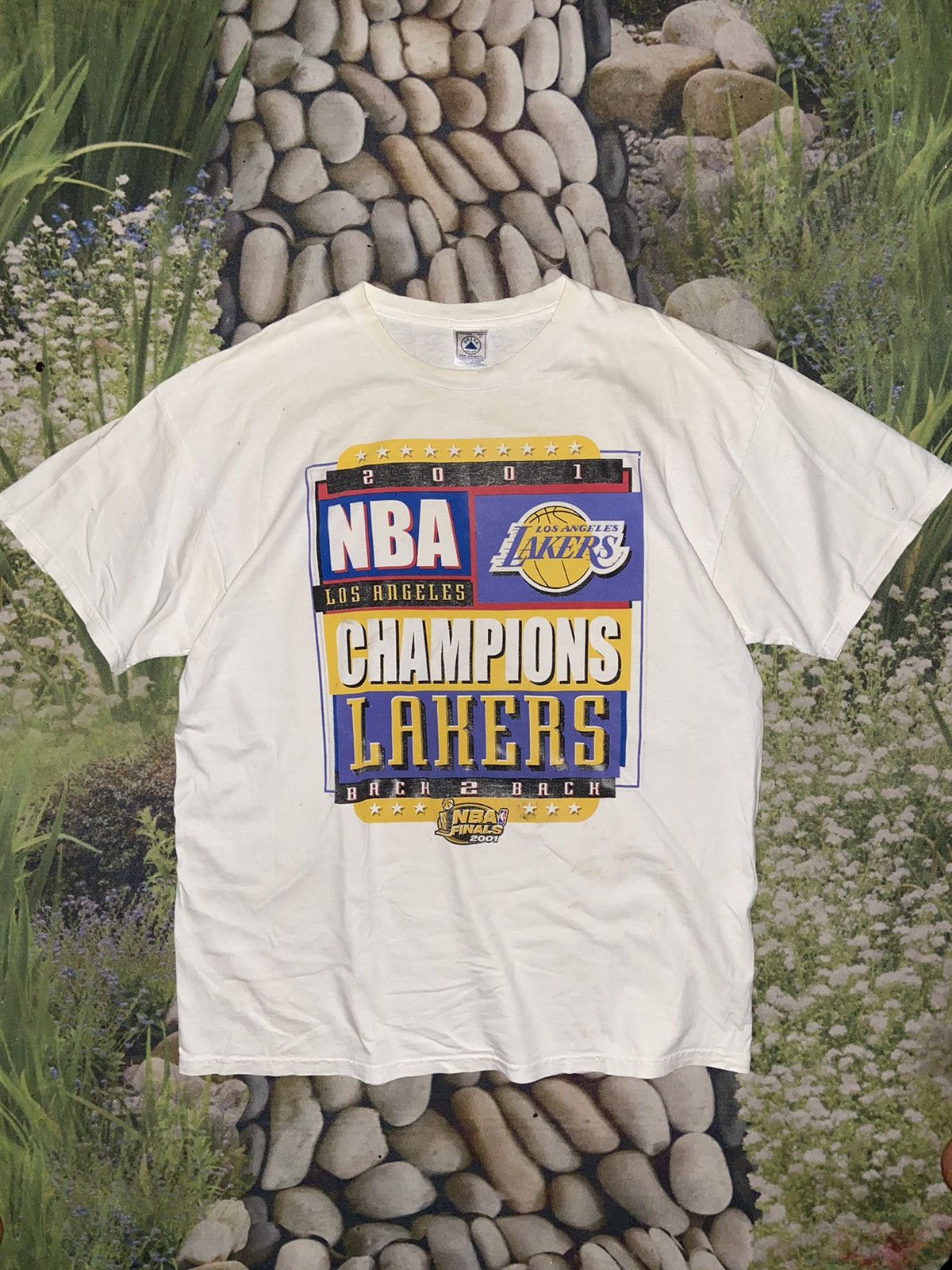 NBA NBA 2001 BACK TO BACK CHAMPIONS LOS ANGELES LAKERS Size US XL / EU 56 / 4 - 1 Thumbnail