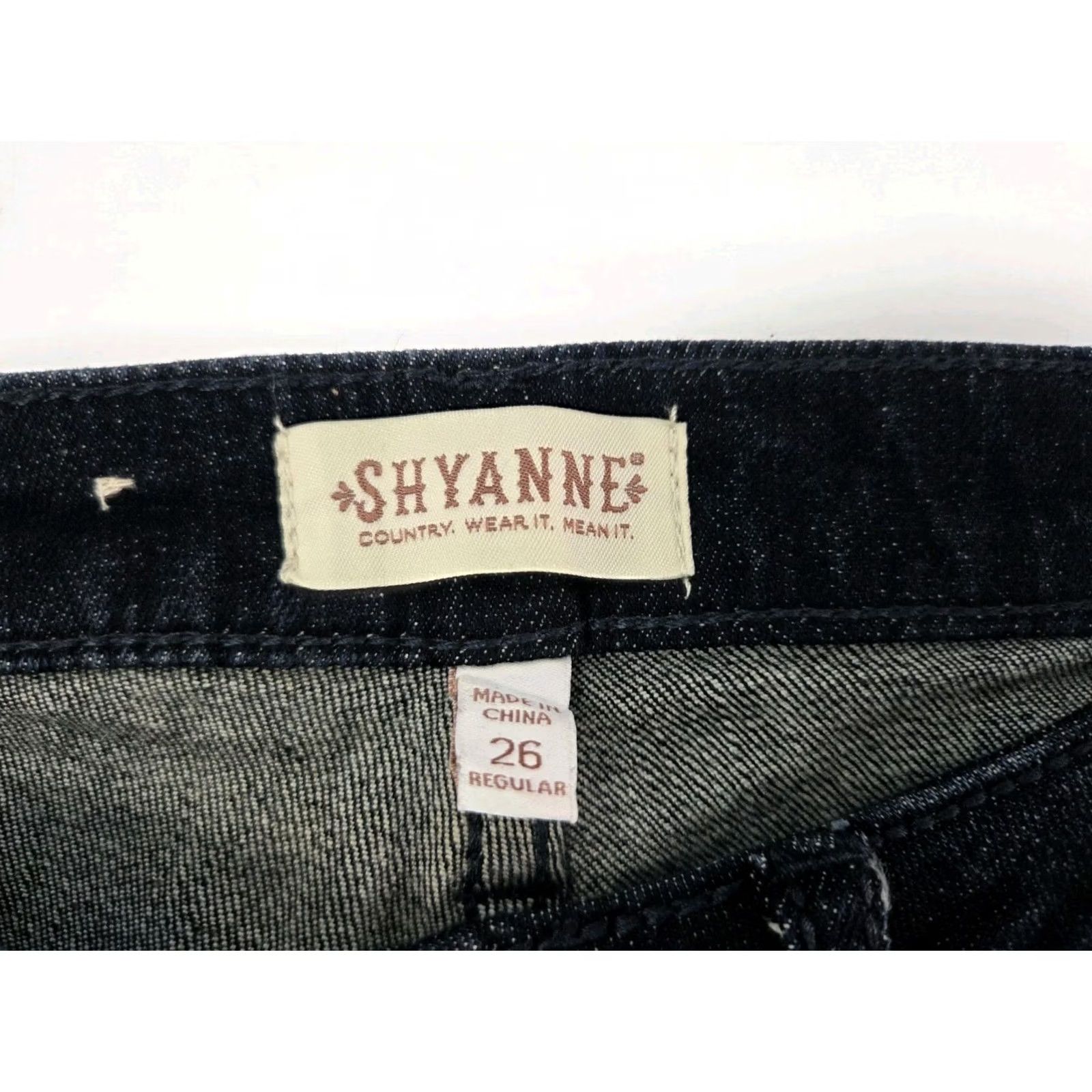 Vintage NWT Shyanne Womens Country Wear Flare Embroidered Blue Jeans 26/34 Jeans Women Cowgirl Flared 5-Pocket Cotton Spandex Blue NWT Size 26" / US 2 / IT 38 - 5 Thumbnail