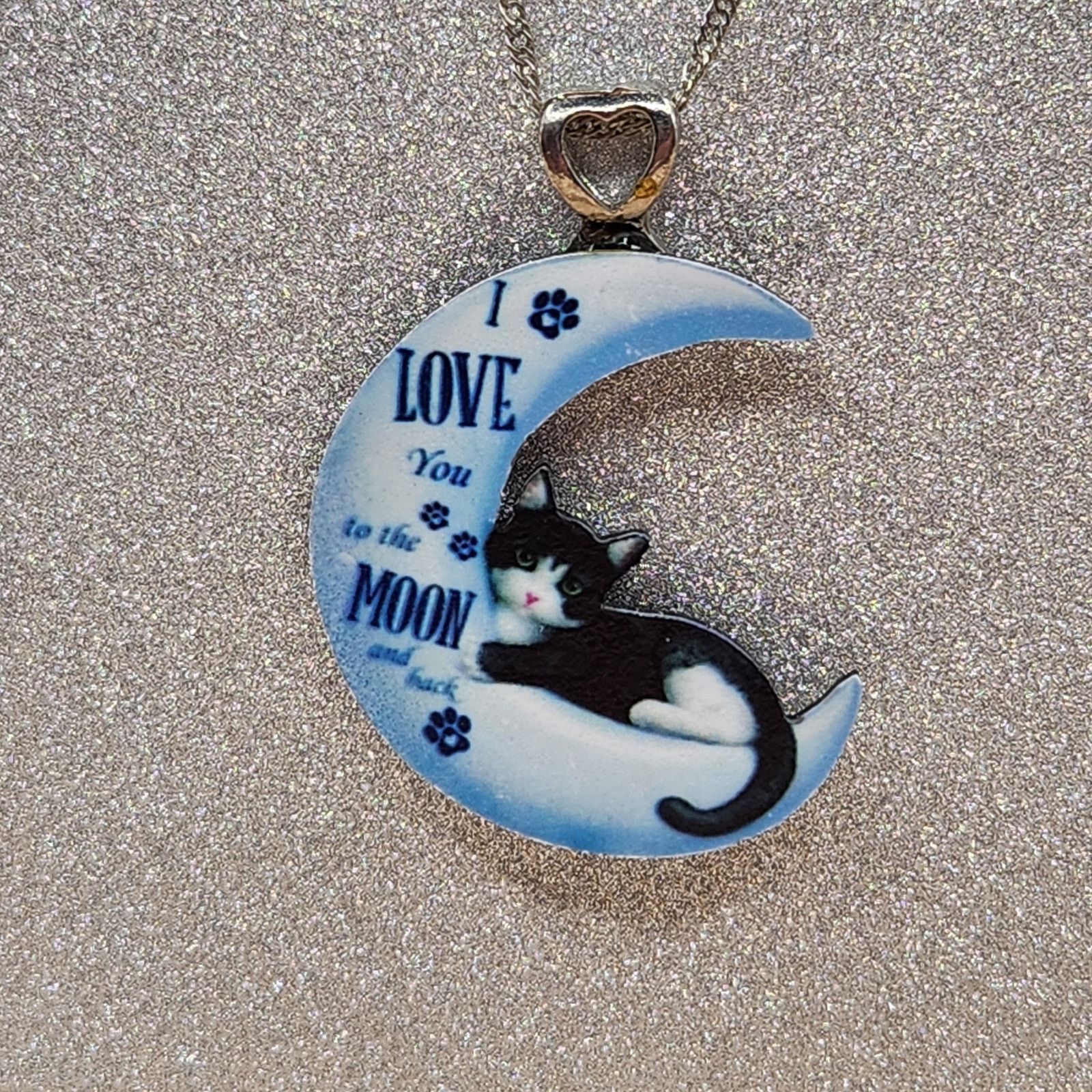 Other I Love You to the Moon and Back Cat Crescent Moon Necklace Size ONE SIZE - 5 Thumbnail