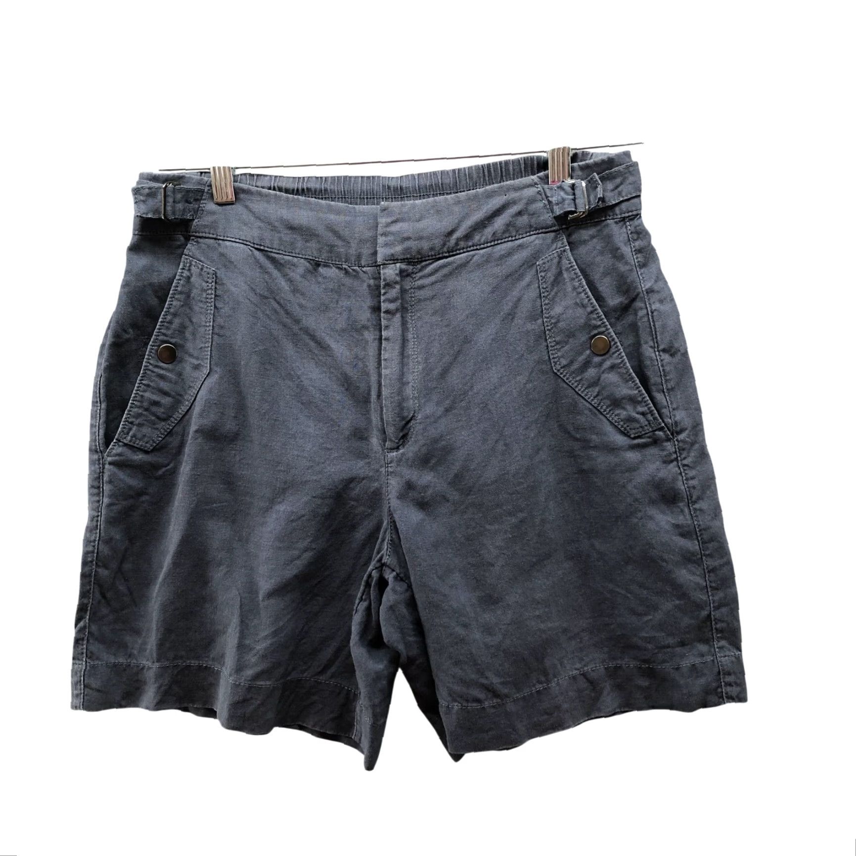 Athleta Athleta Linen Short Womens 8 Blue Relaxed Fit - Voyage?r? (note: ensure exact words from original) Size 30" / US 8 / IT 44 - 2 Thumbnail