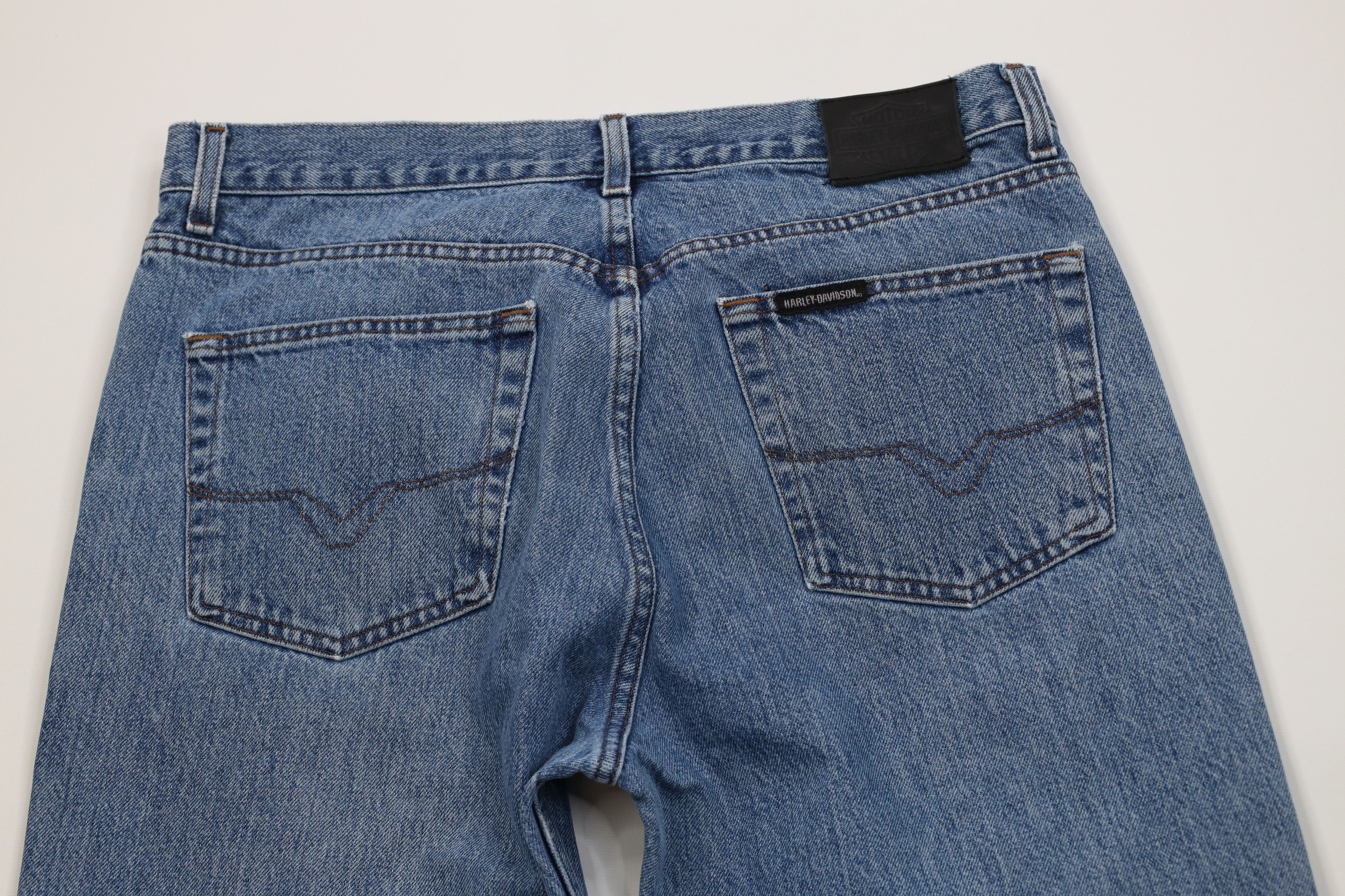 Harley Davidson Vintage 90s Y2K Harley Davidson Straight Leg Denim Jeans Size US 36 / EU 52 - 13 Thumbnail