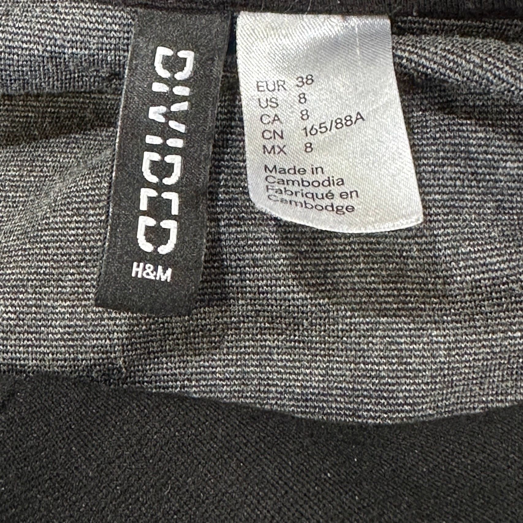 H&M H&M Dress Gray 8 Peter Pan Collar Short Sleeve A-Line Casual 8 Gray Gothic Grunge Emo Wednesday Adams Theme Womens Size M / US 6-8 / IT 42-44 - 4 Thumbnail