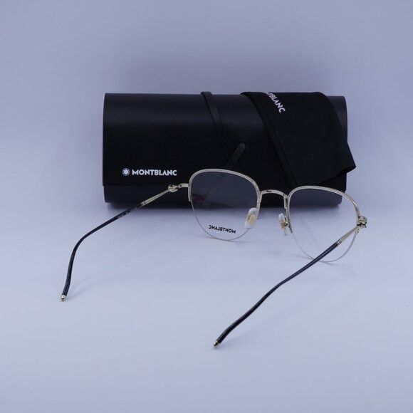 Montblanc Montblanc MB0129O 004 Eyeglasses Gold 52mm Aviator Frame Size ONE SIZE - 10 Thumbnail
