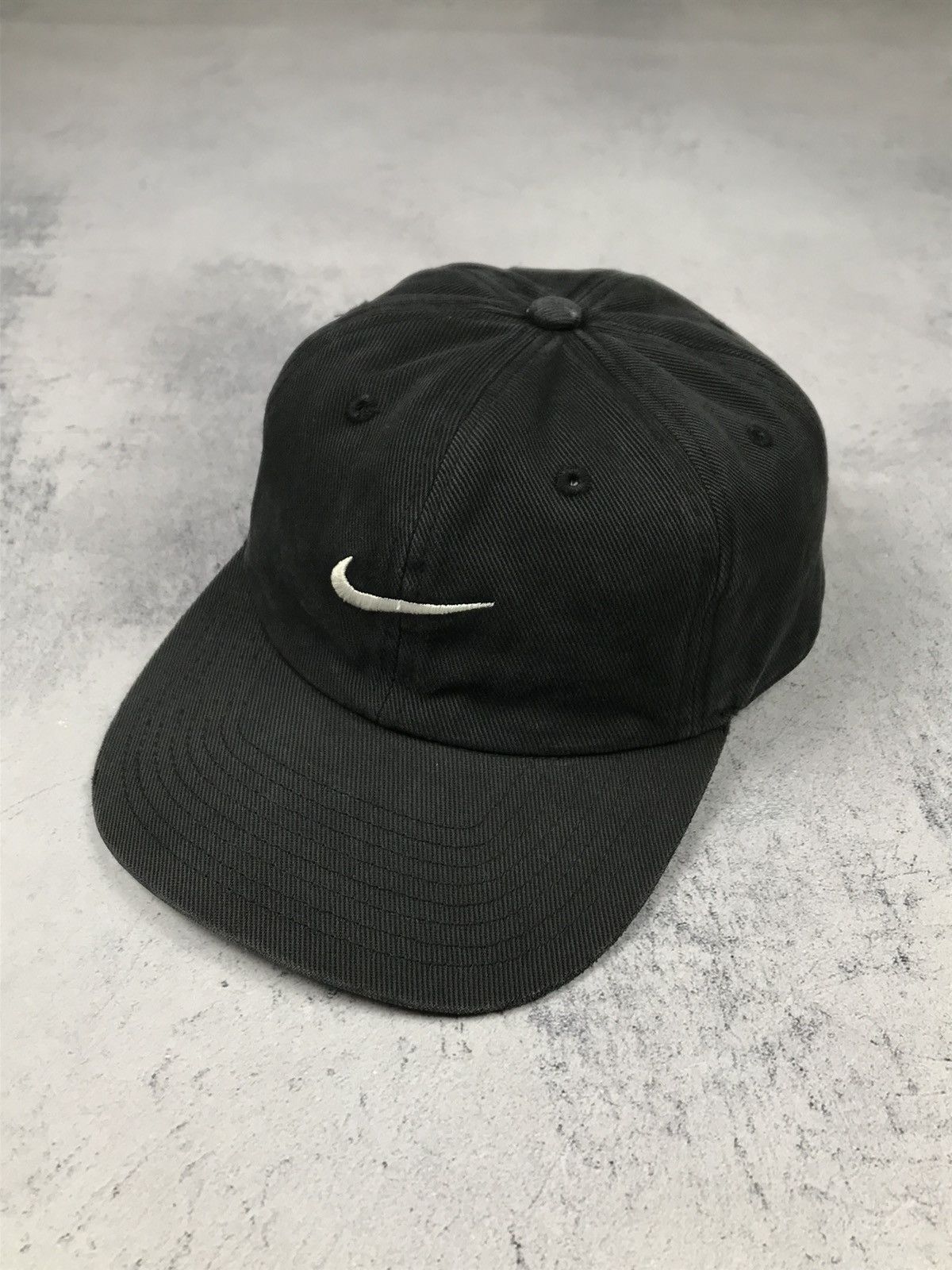 Nike × Vintage Vintage Nike Center Logo Swoosh Cap Hat Adjustable Drill Size ONE SIZE - 3 Thumbnail