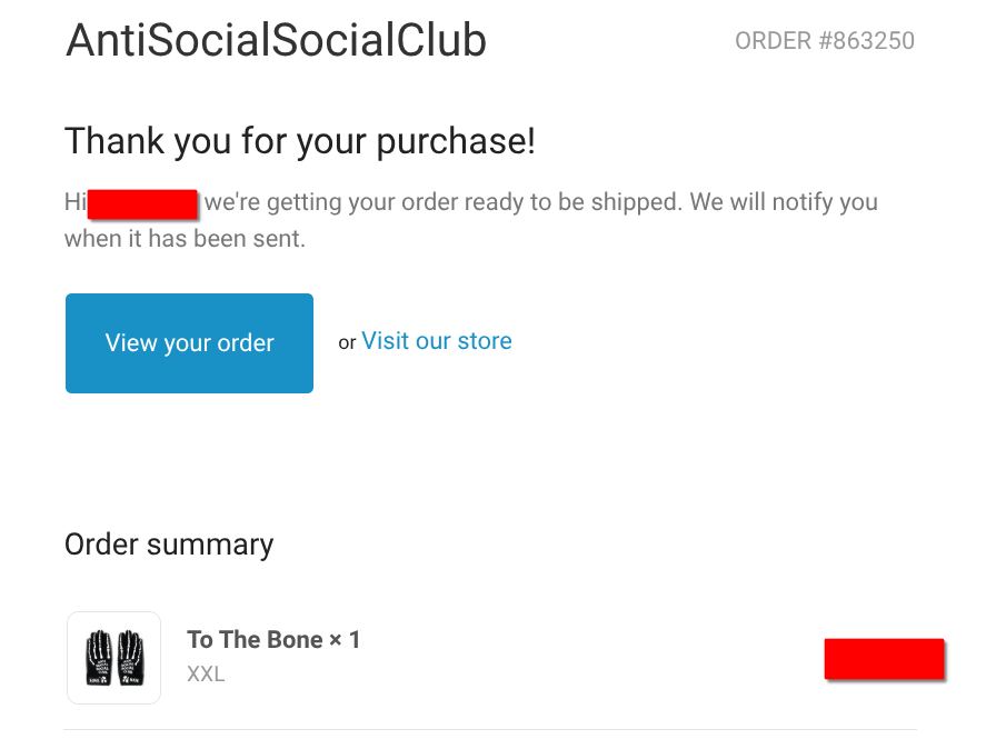 Anti Social Social Club Anti Social Social Club To The Bone Gloves Size ONE SIZE - 5 Thumbnail