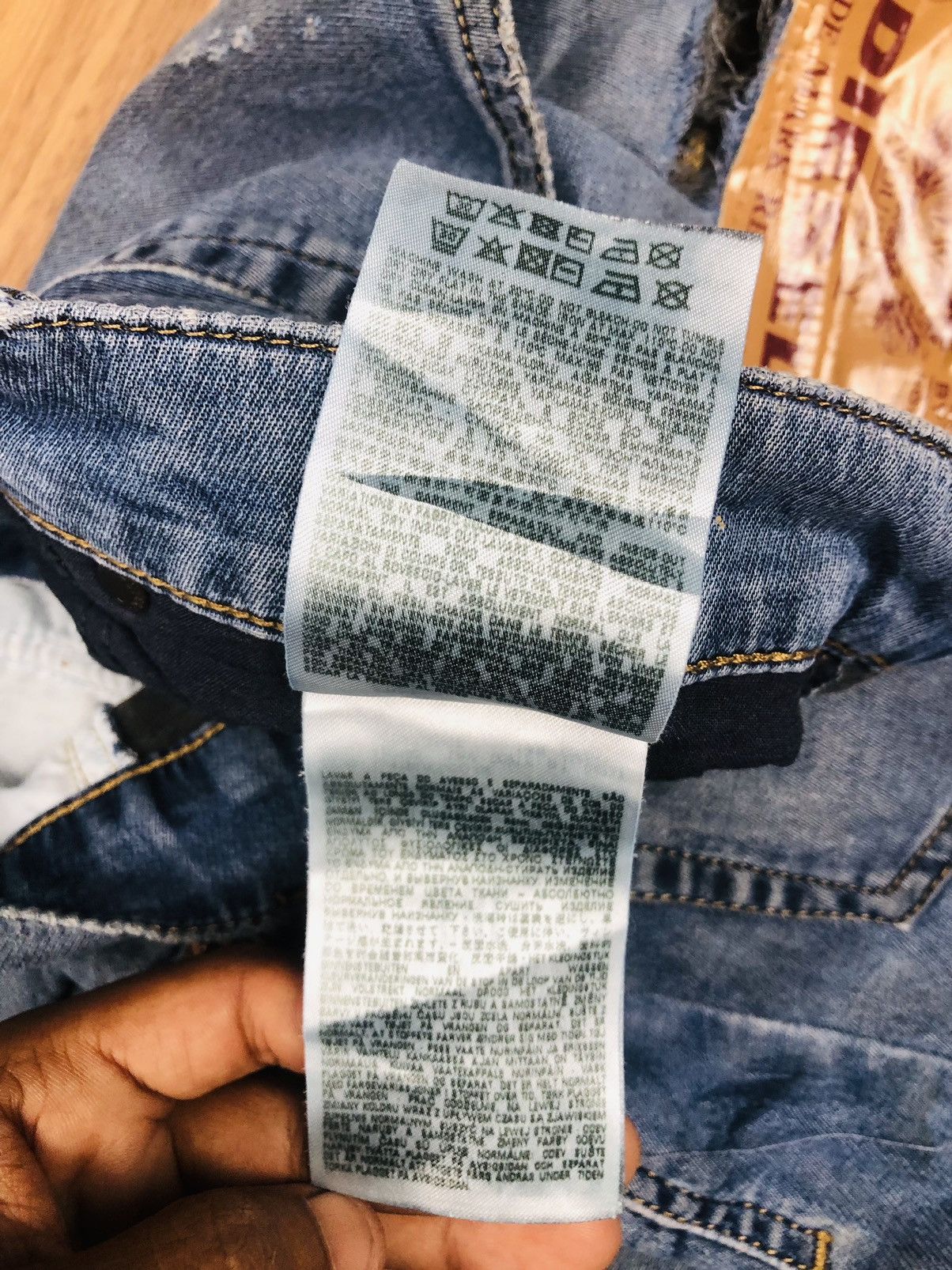 Diesel DIESEL Blue Distressed Patchwork Jeans Slim Fit (40) Size US 32 / EU 48 - 13 Thumbnail