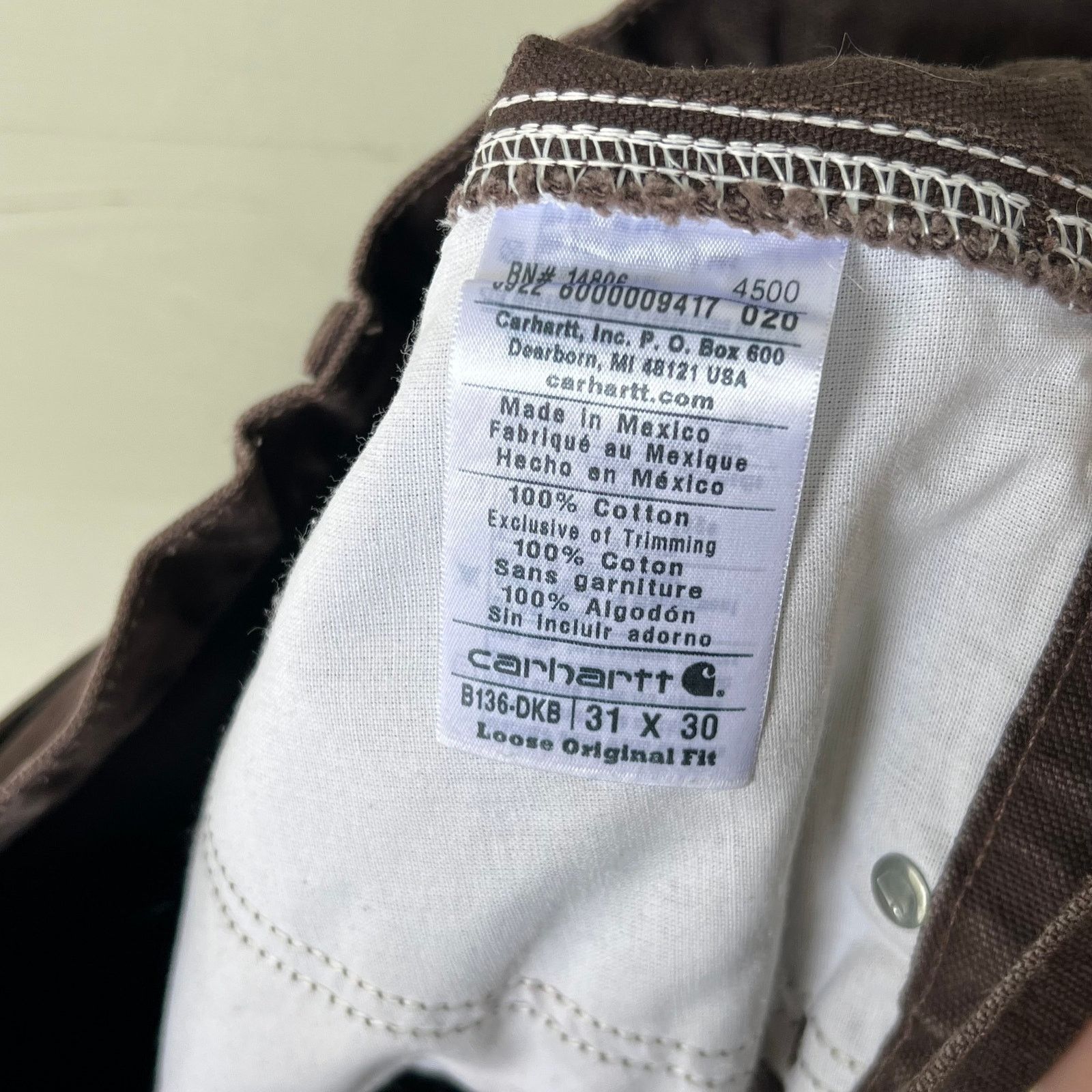 Carhartt × Vintage Carhartt brown double knee work wear carpenter pants Size US 31 - 7 Thumbnail