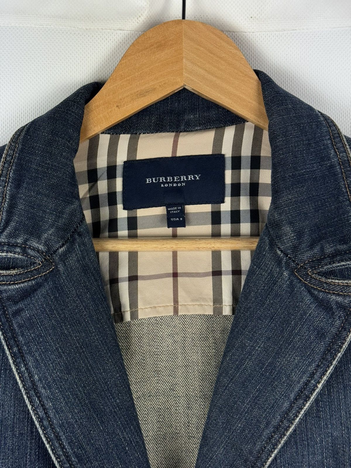Burberry Burberry London Vintage Ladies Denim Blazer Jacket Size US 8 Size M / US 6-8 / IT 42-44 - 8 Thumbnail