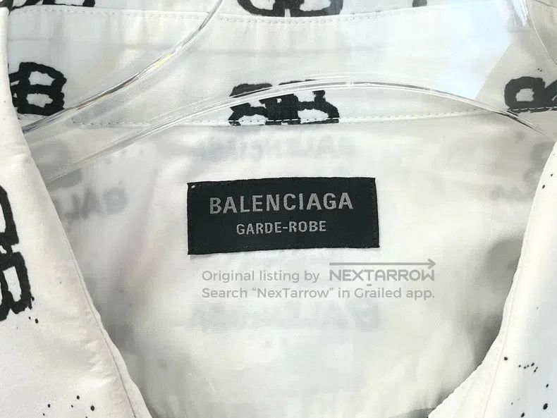 Balenciaga Balenciaga White double B graffiti letter logo long-sleeve Size XS / US 0-2 / IT 36-38 - 3 Thumbnail
