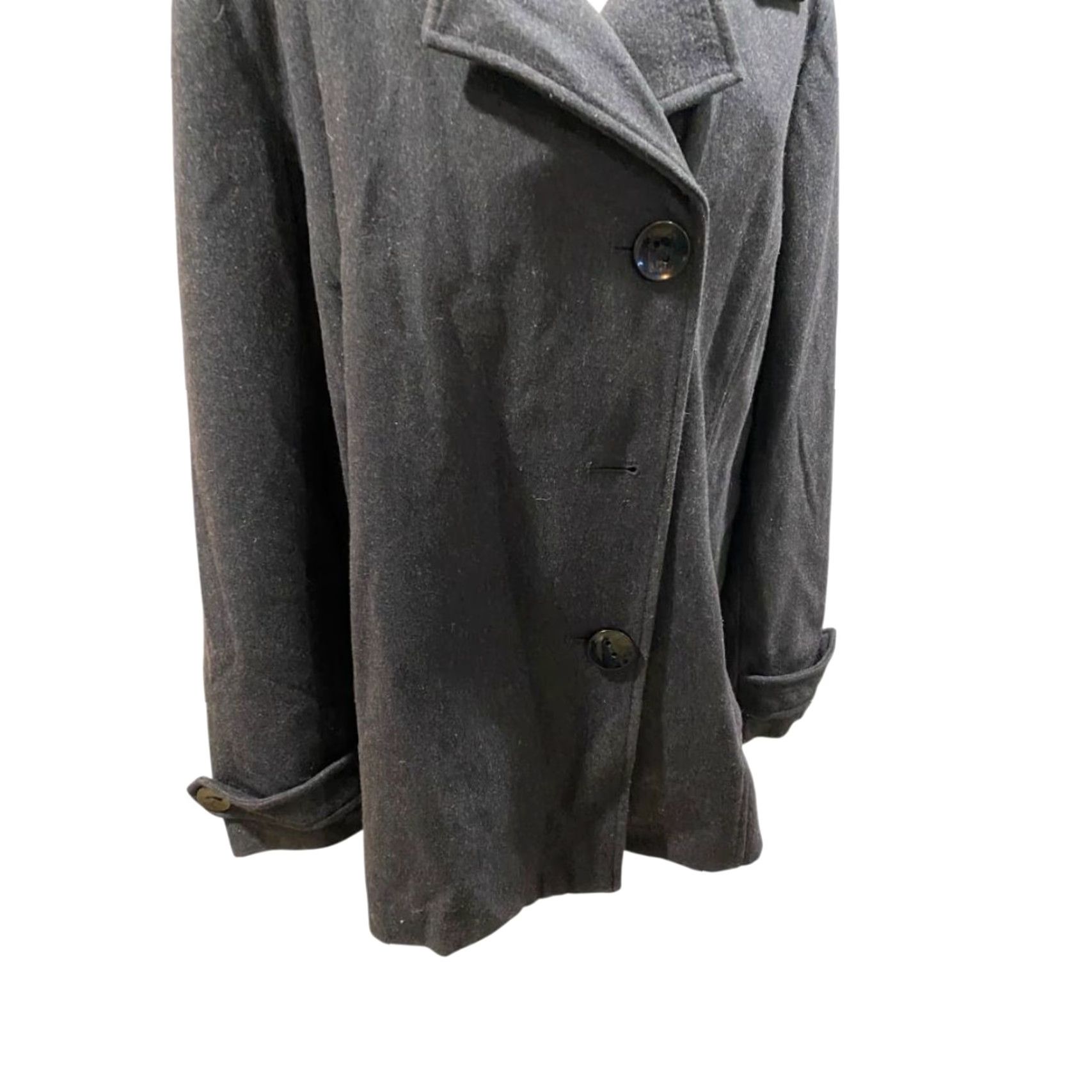 Vintage Weather Tamer Coat Wool Blend Womens 2X Plus Charcoal Dark Gray Wool Blend Coat Weather Tamer Womens Plus 2X Charcoal Gray Wool Blend Coat Size XXL / US 16-18 / IT 52-54 - 3 Thumbnail
