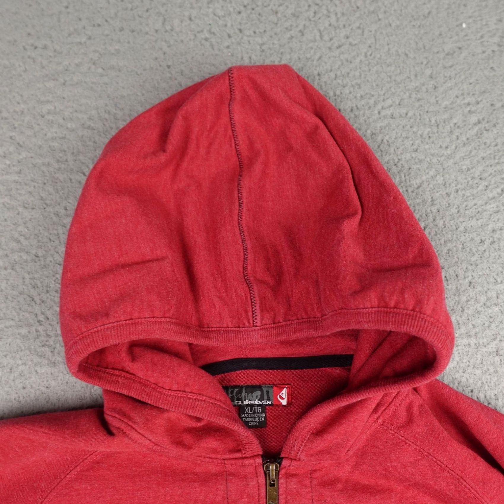 Quiksilver Quiksilver Hoodie Mens XL Red Full Zip Graphic Sweatshirt Tigers Patch Surf Y2K 90s Grunge Size US XL / EU 56 / 4 - 5 Thumbnail