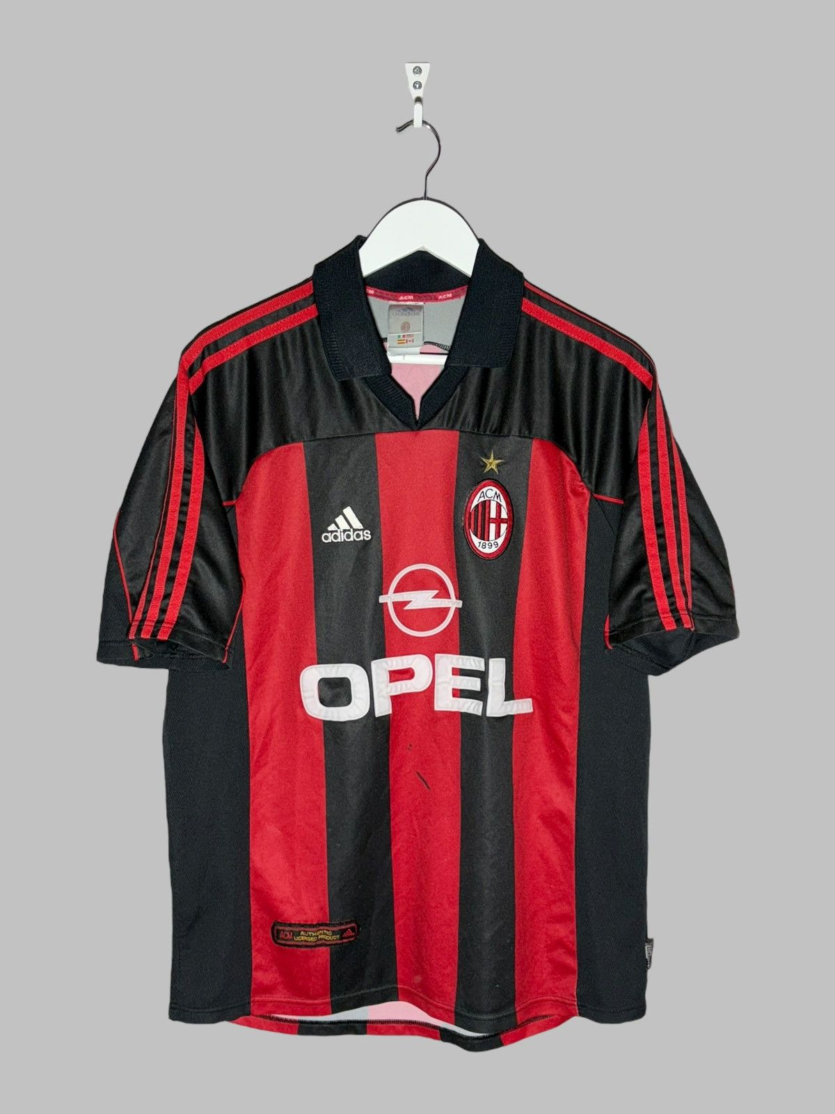 Adidas #7 Shevchenko AC Milan 2000-2002 Home Football Shirt Adidas Size US L / EU 52-54 / 3 - 2 Thumbnail