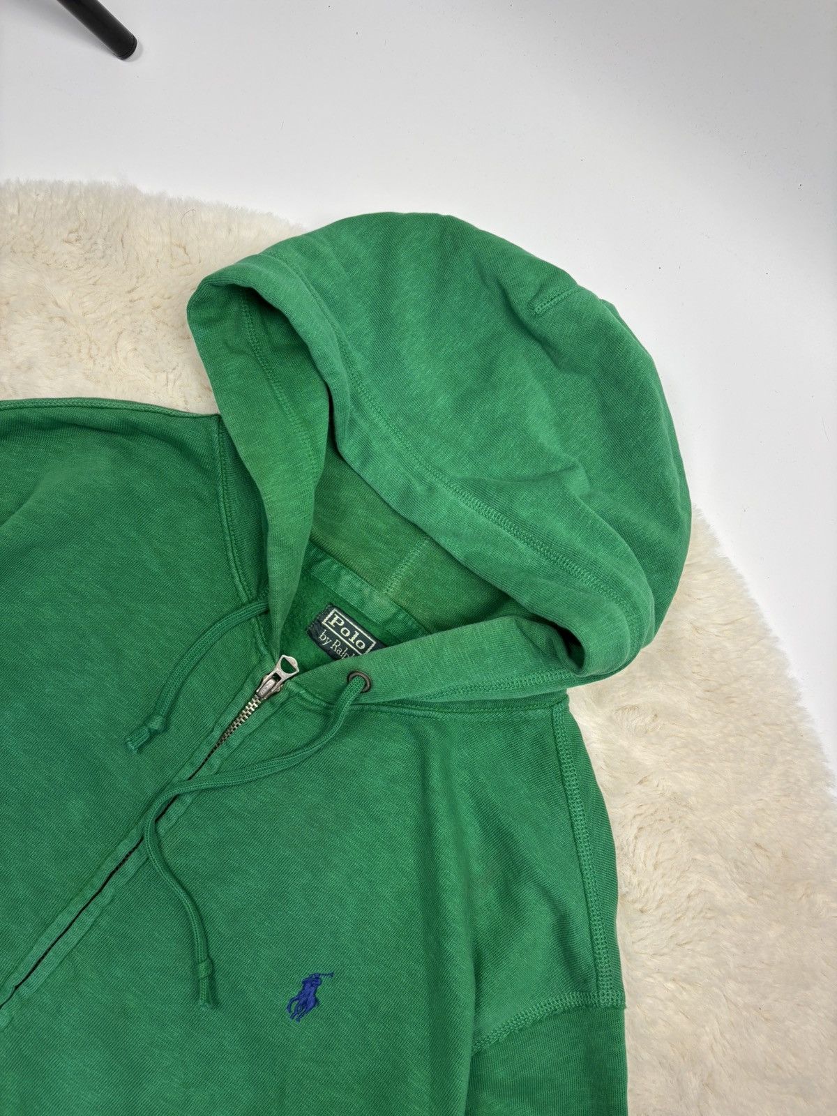 Polo Ralph Lauren × Vintage Vintage Polo Ralph Lauren Zip Hoodie Green Y2K Style Rare Size US L / EU 52-54 / 3 - 3 Thumbnail