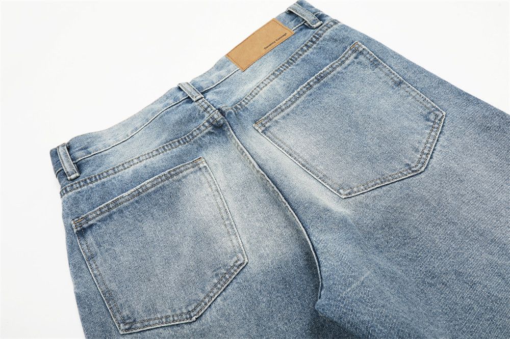 Jean Men's street trend distressed loose gradient washed jeans Size US 32 / EU 48 - 6 Thumbnail