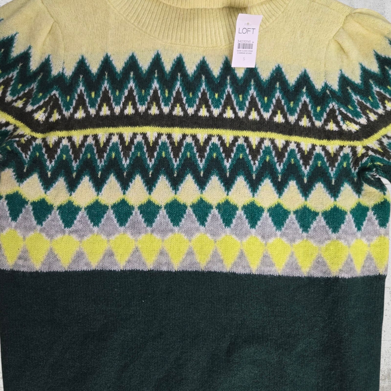 Loft Loft Yellow Green Ski Lodge Turtleneck Sweater Size Small Size S / US 4 / IT 40 - 3 Thumbnail