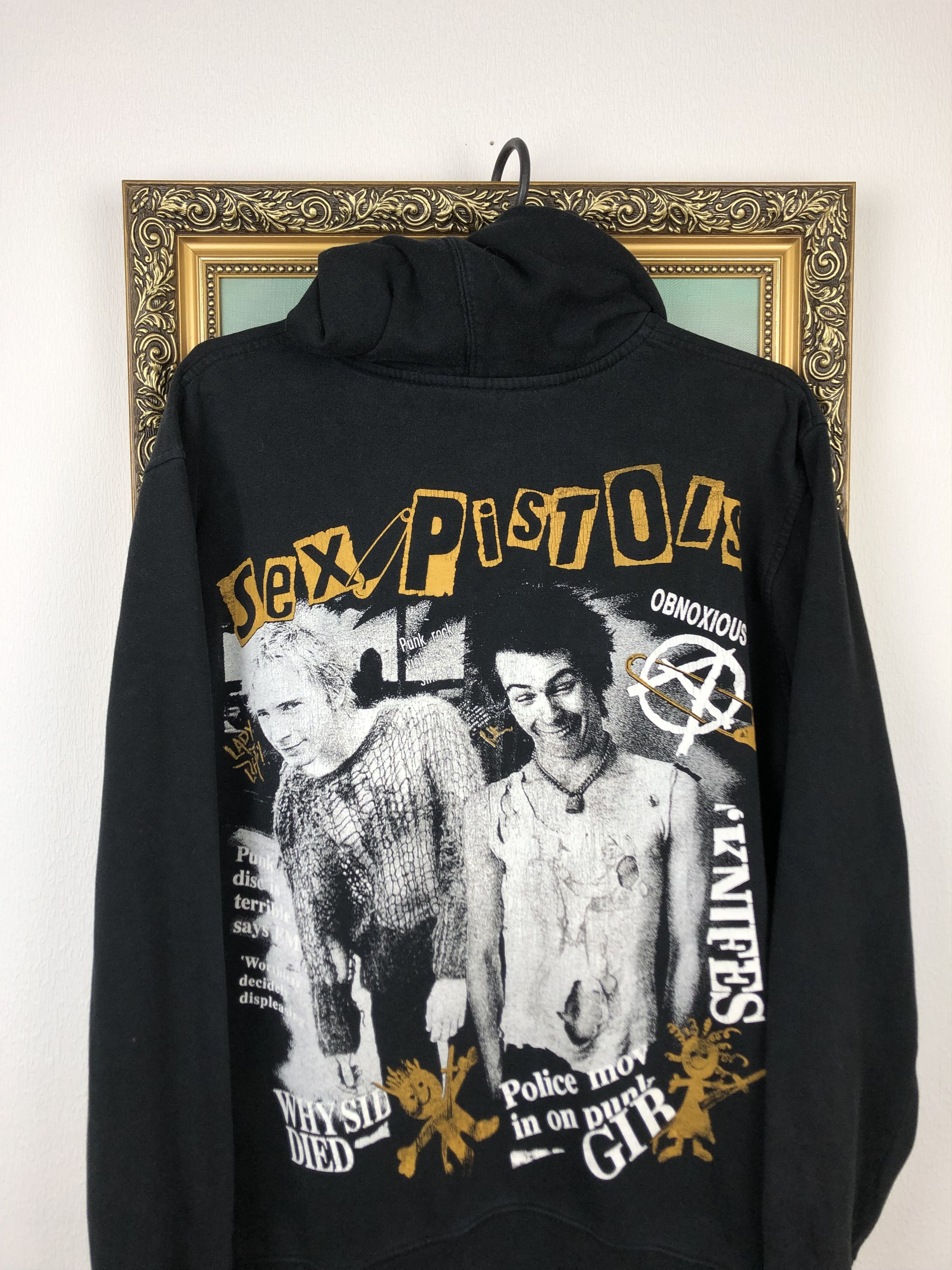 Vintage Vintage 90's Sex Pistols Rock Band Rare Hoodie Sweatshirt Size US L / EU 52-54 / 3 - 12 Thumbnail