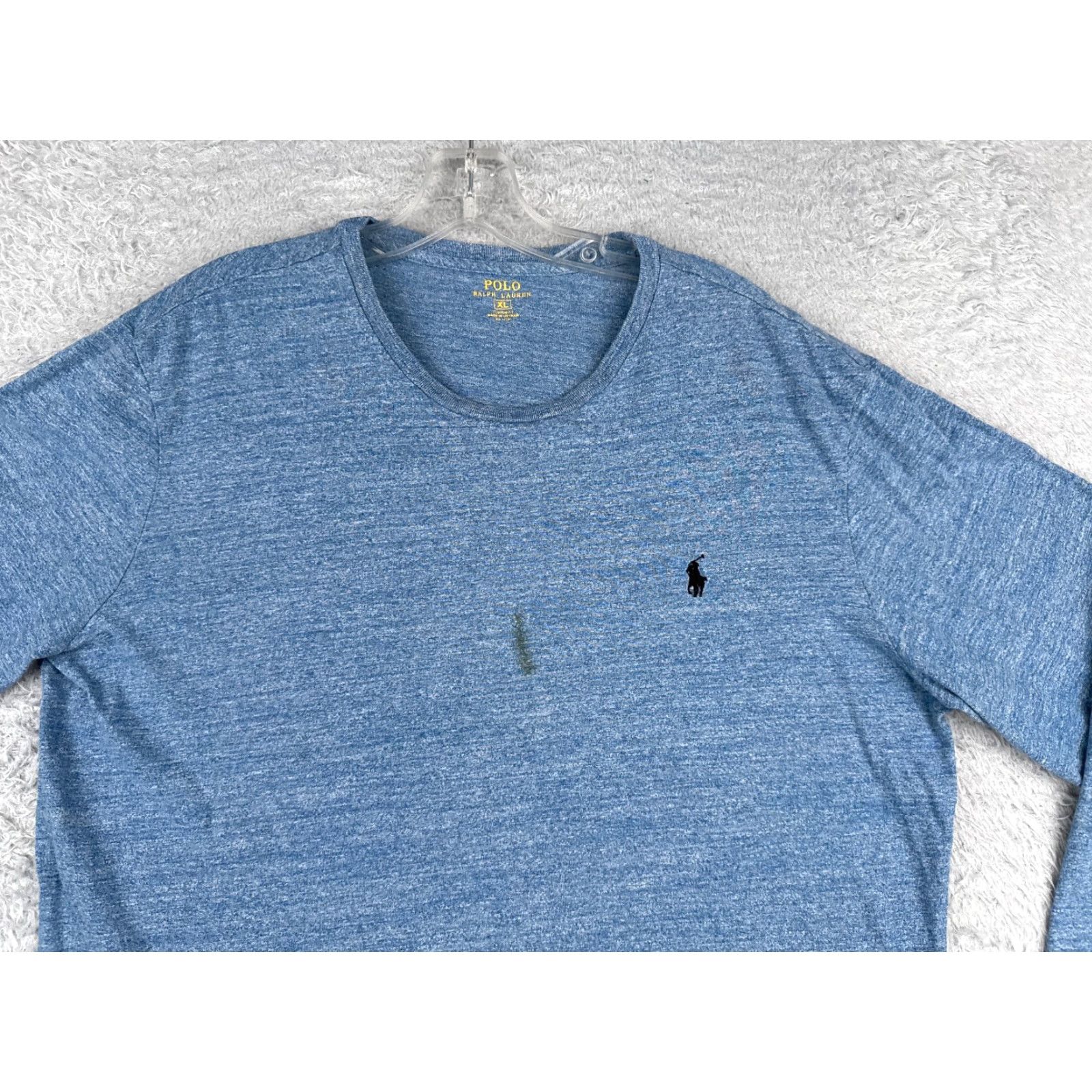 Polo Ralph Lauren Polo Ralph Lauren Shirt Men XL Blue Long Sleeve Cotton Jersey Logo Crew Neck City Theme Regular Fit Adults Size US XL / EU 56 / 4 - 4 Thumbnail