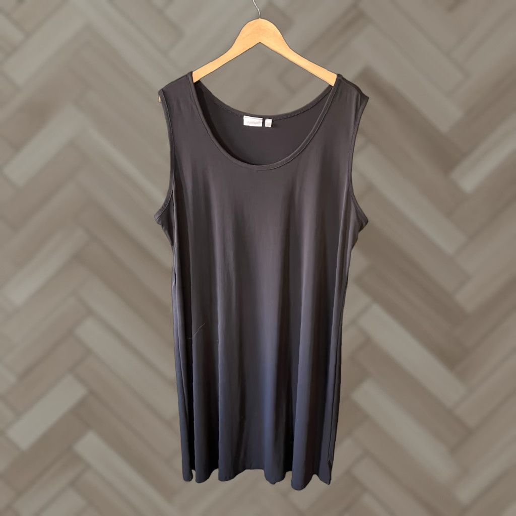Avenue Avenue Womens Black Sleeveless Long Dress Plus Size 22/24 Tank Tunic Dress Women Size 3XL / US 20-22 - 1 Thumbnail