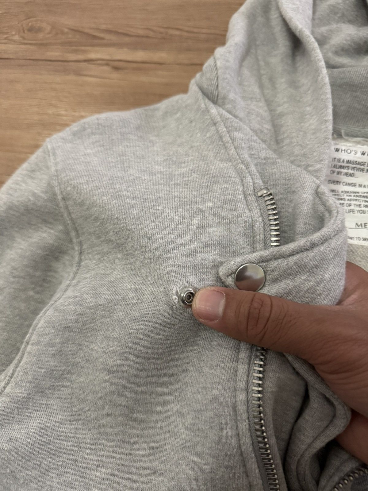 Japanese Brand Vintage Asymmetric zipper hoodie Jacket Size US M / EU 48-50 / 2 - 7 Thumbnail